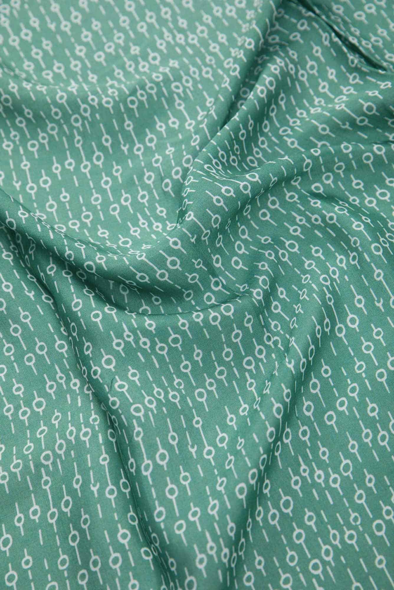 Green Chanderi Silk Dress Material