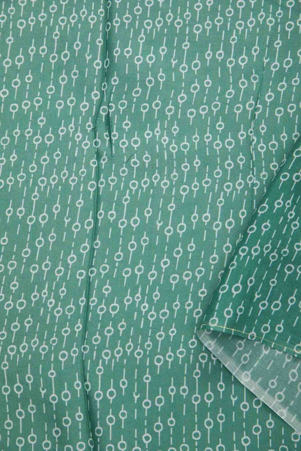 Green Chanderi Silk Dress Material