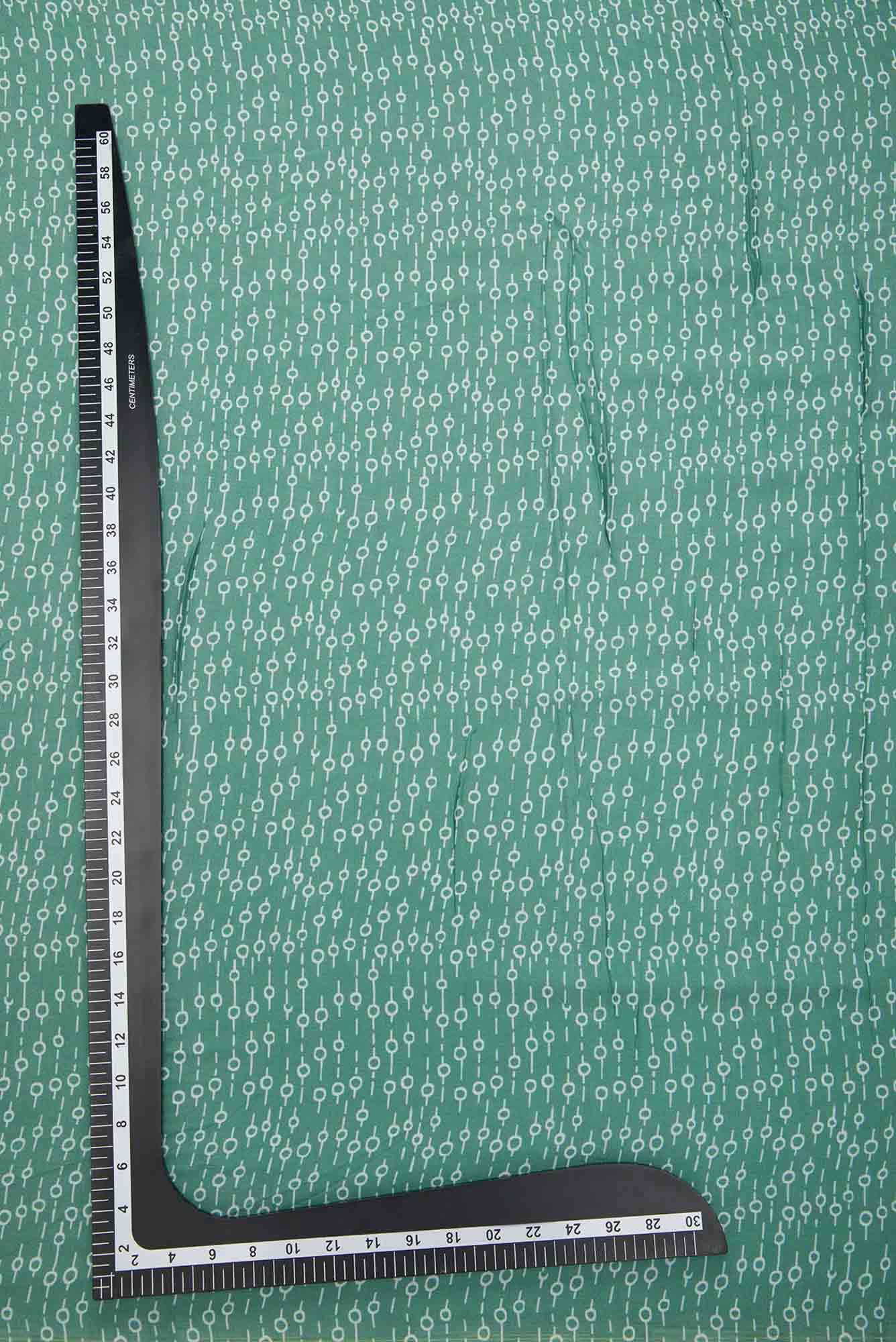 Green Chanderi Silk Dress Material