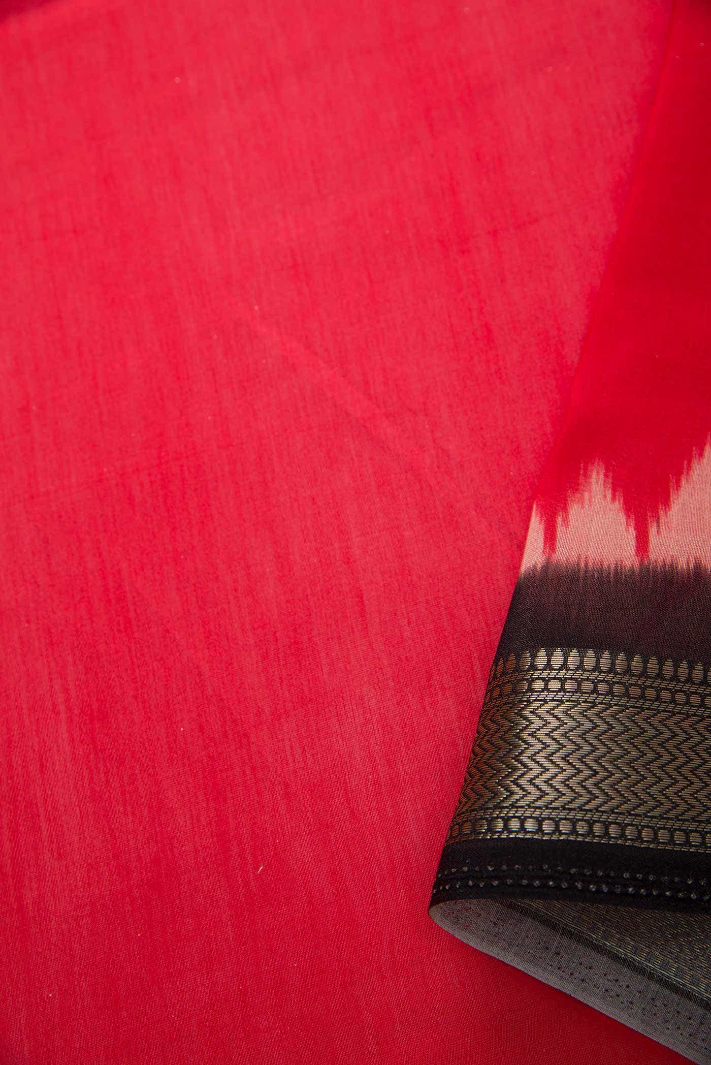 Red Chanderi Silk Dress Material