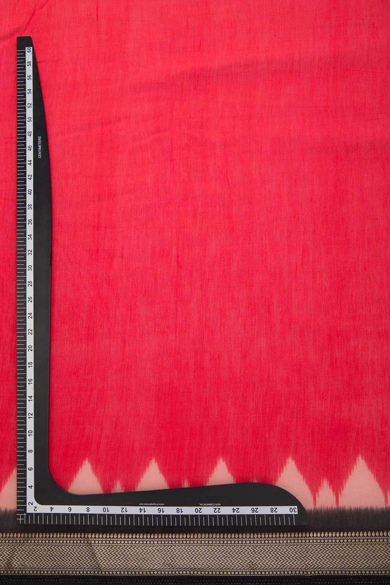 Red Chanderi Silk Dress Material