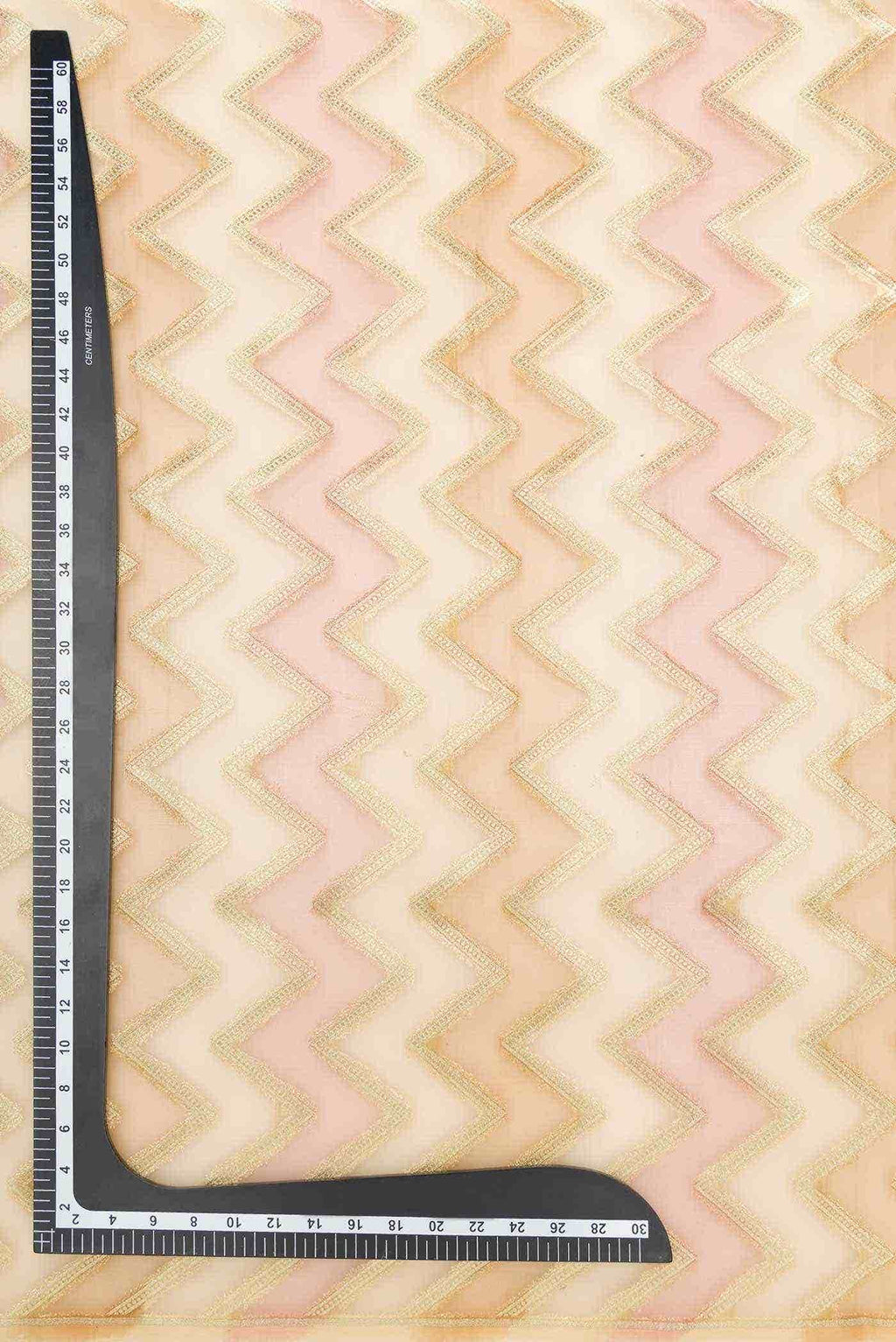 Brown Purple and Mustard Organza Silk Dress Material