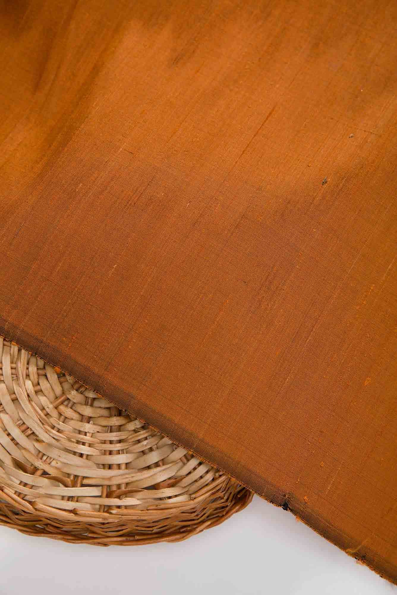 Brown Raw Silk Dress Material