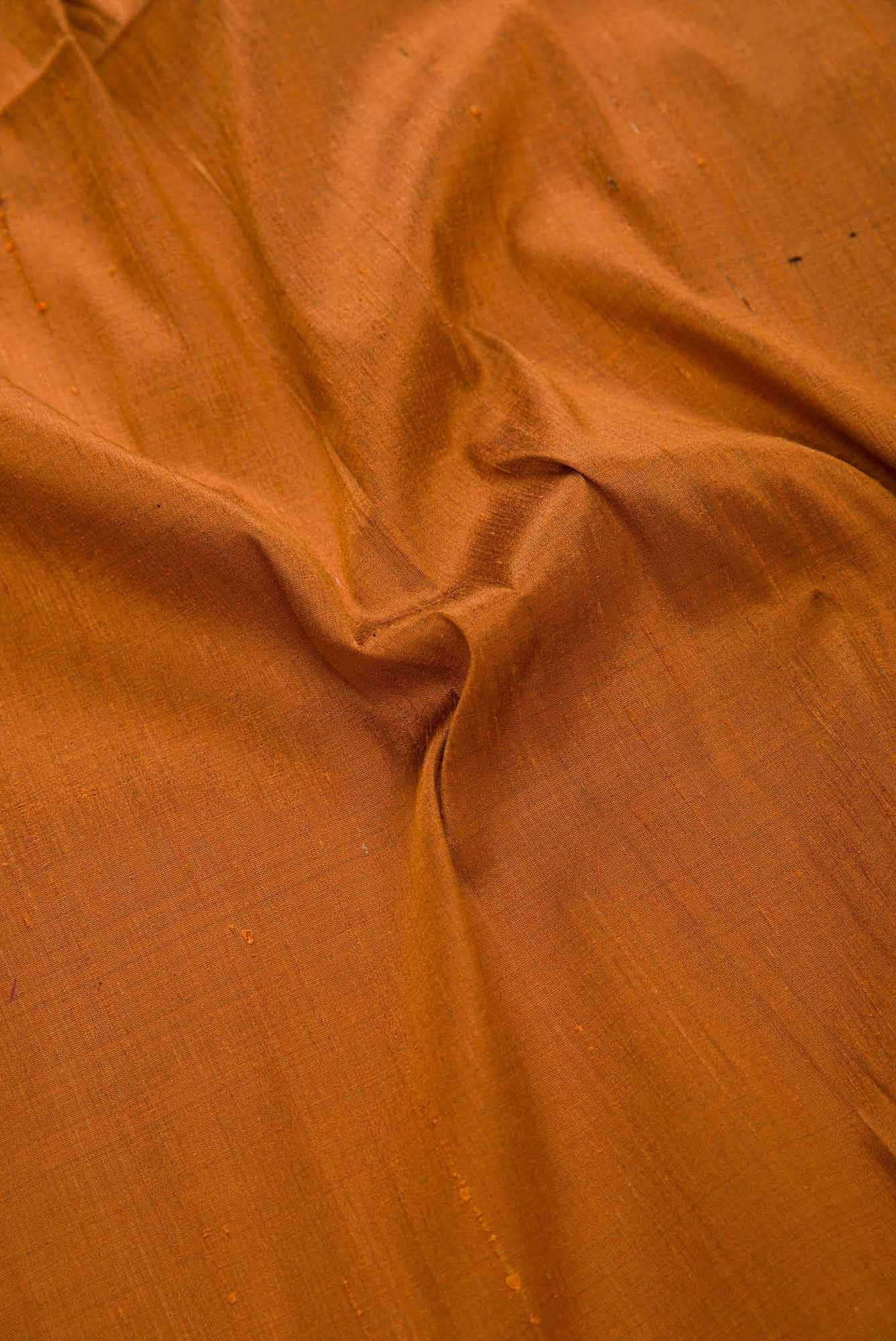 Brown Raw Silk Dress Material