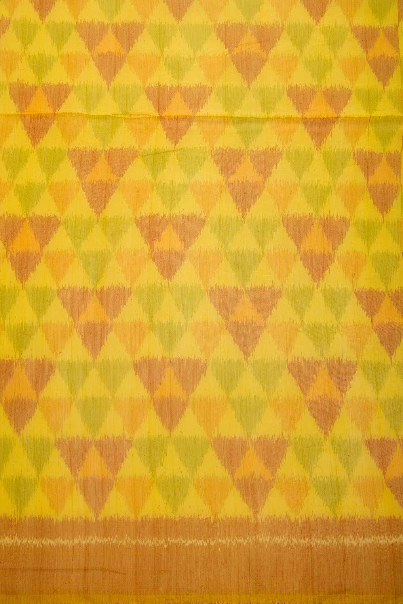 Yellow and Maroon Chanderi Silk Dress Material