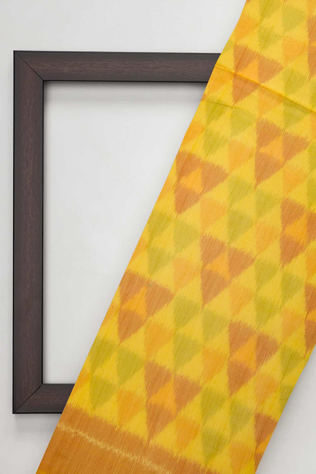 Yellow and Maroon Chanderi Silk Dress Material