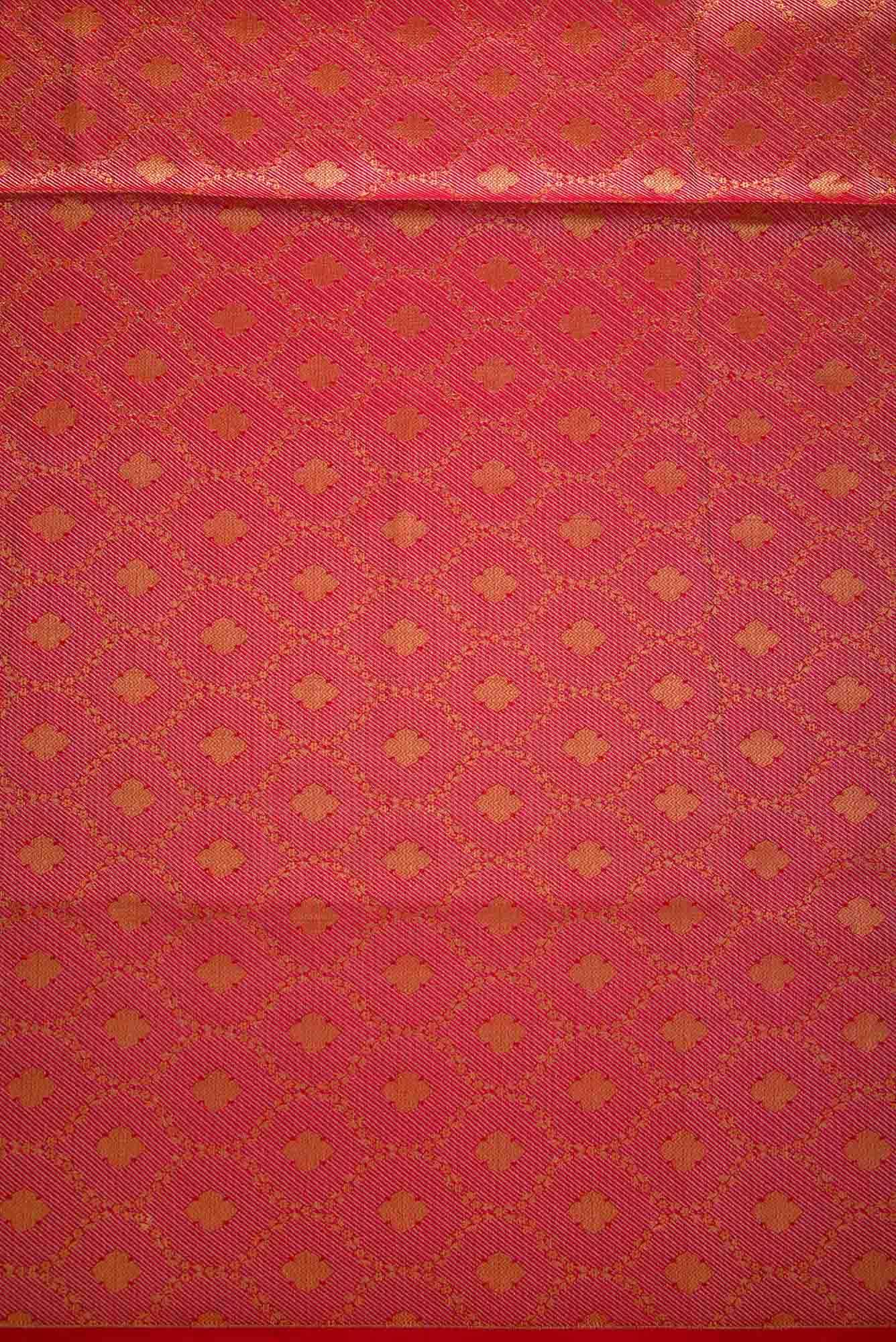 Red Banarasi Silk Dress Material