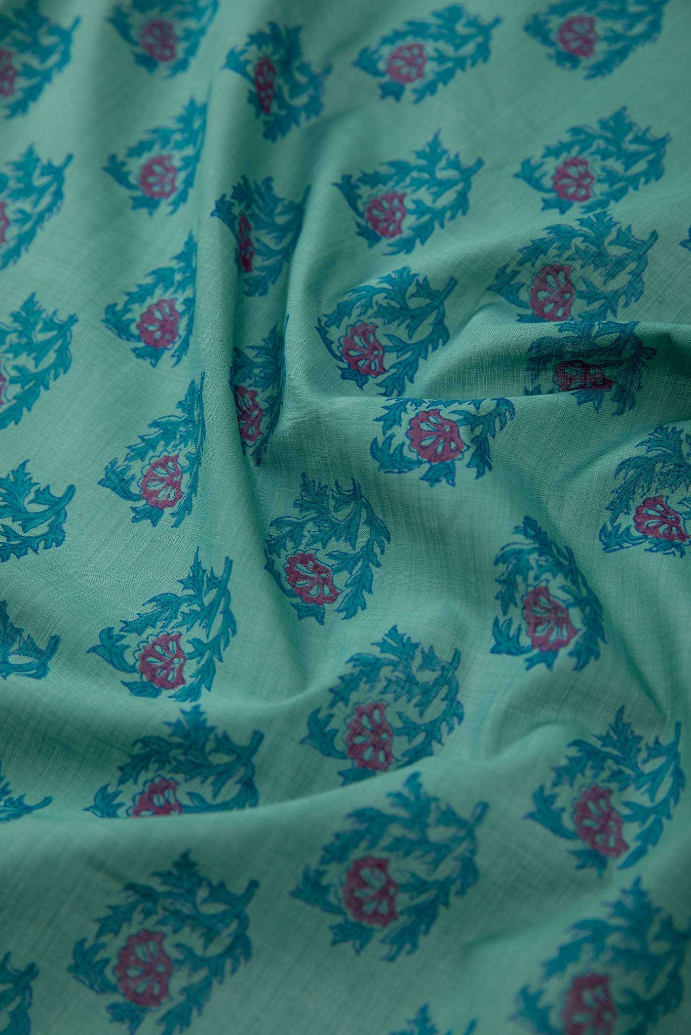 Blue Cotton Dress Material