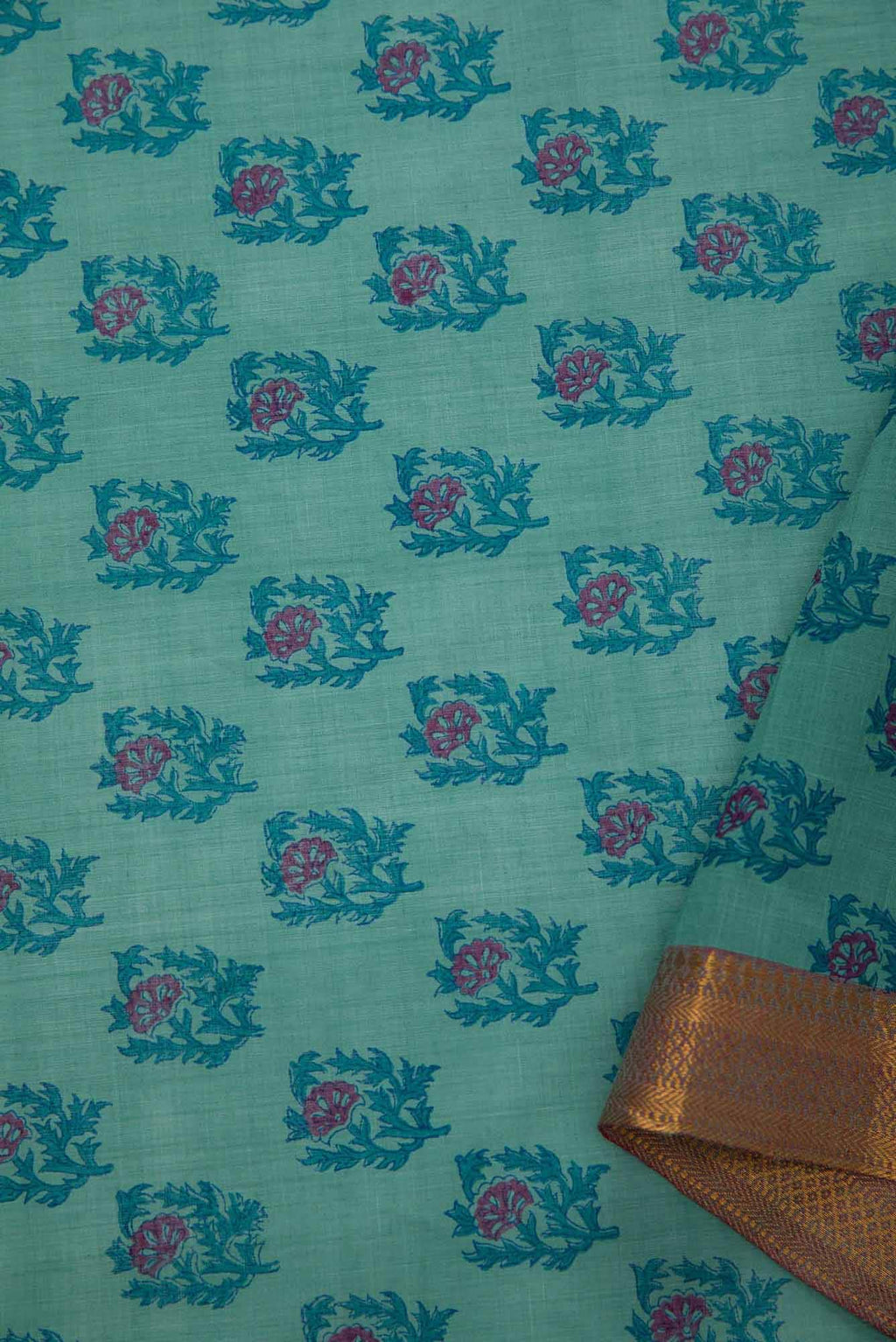 Blue Cotton Dress Material
