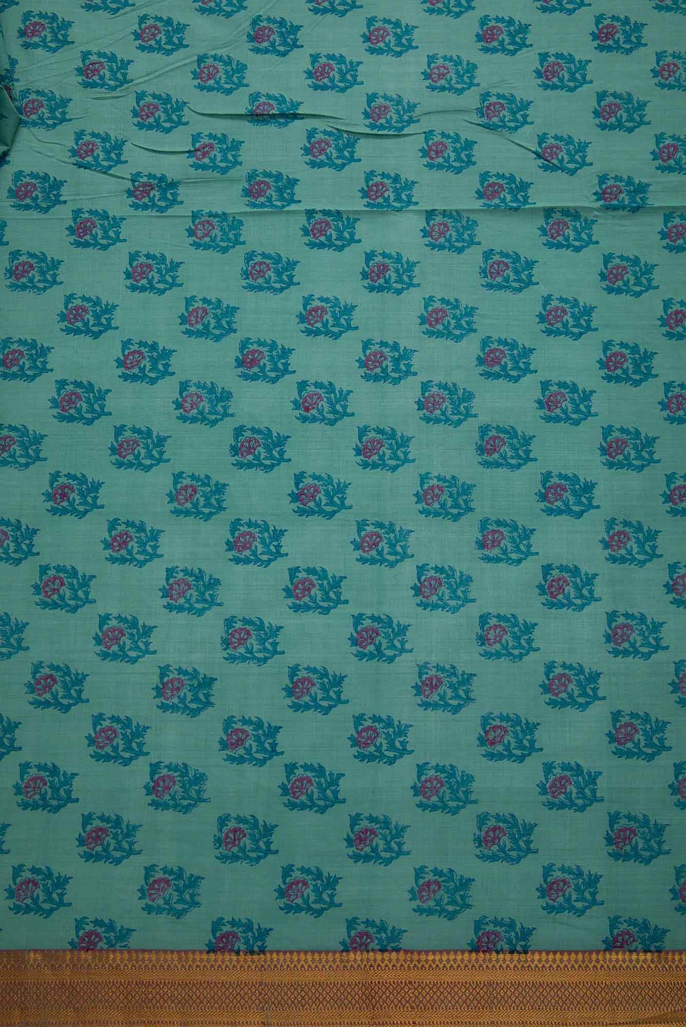 Blue Cotton Dress Material