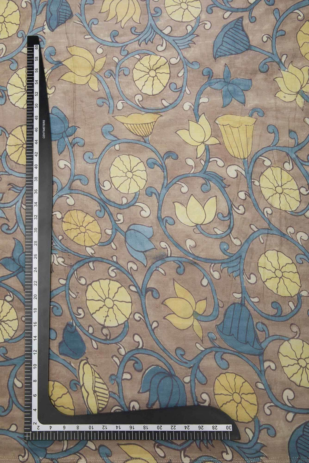 Brown Chanderi Silk Dress Material