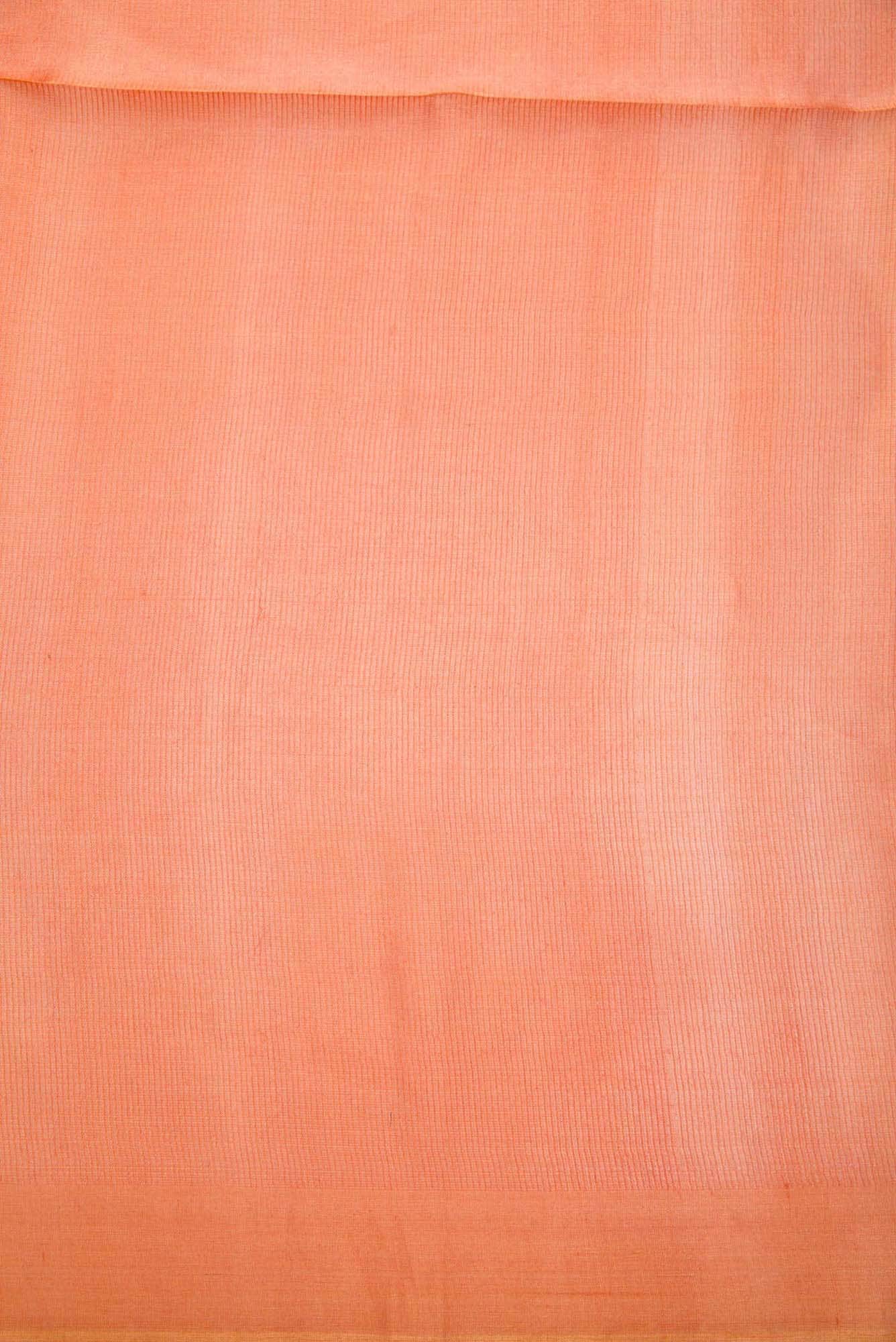 Peach Tussar Silk Dress Material