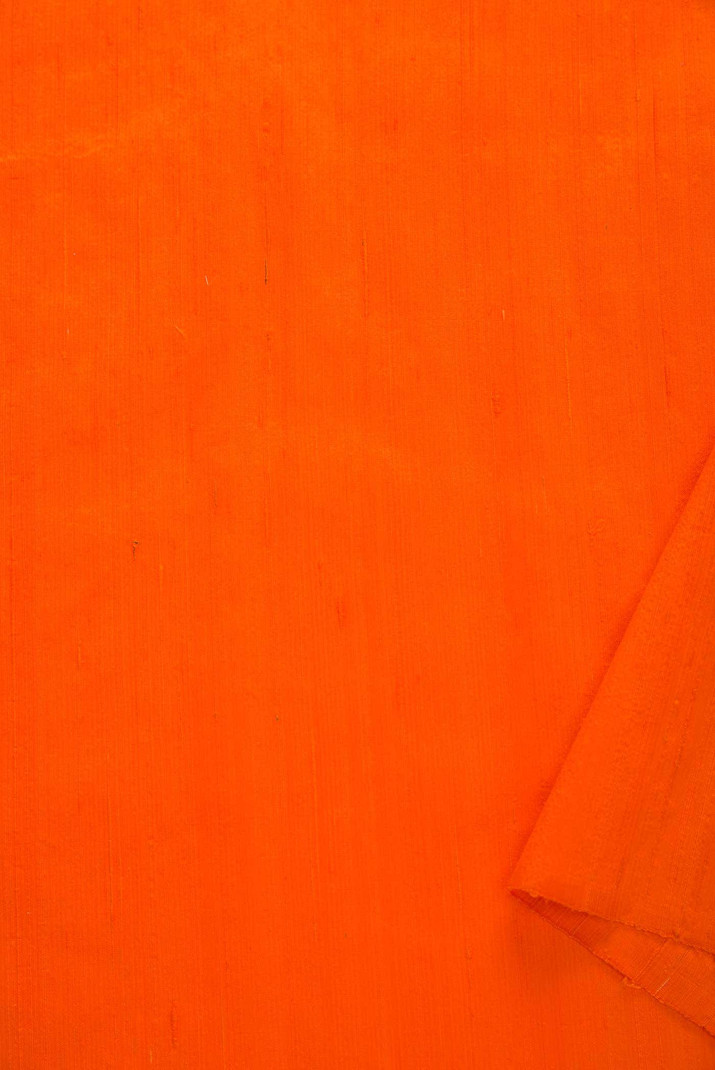 Orange Raw Silk Dress Material