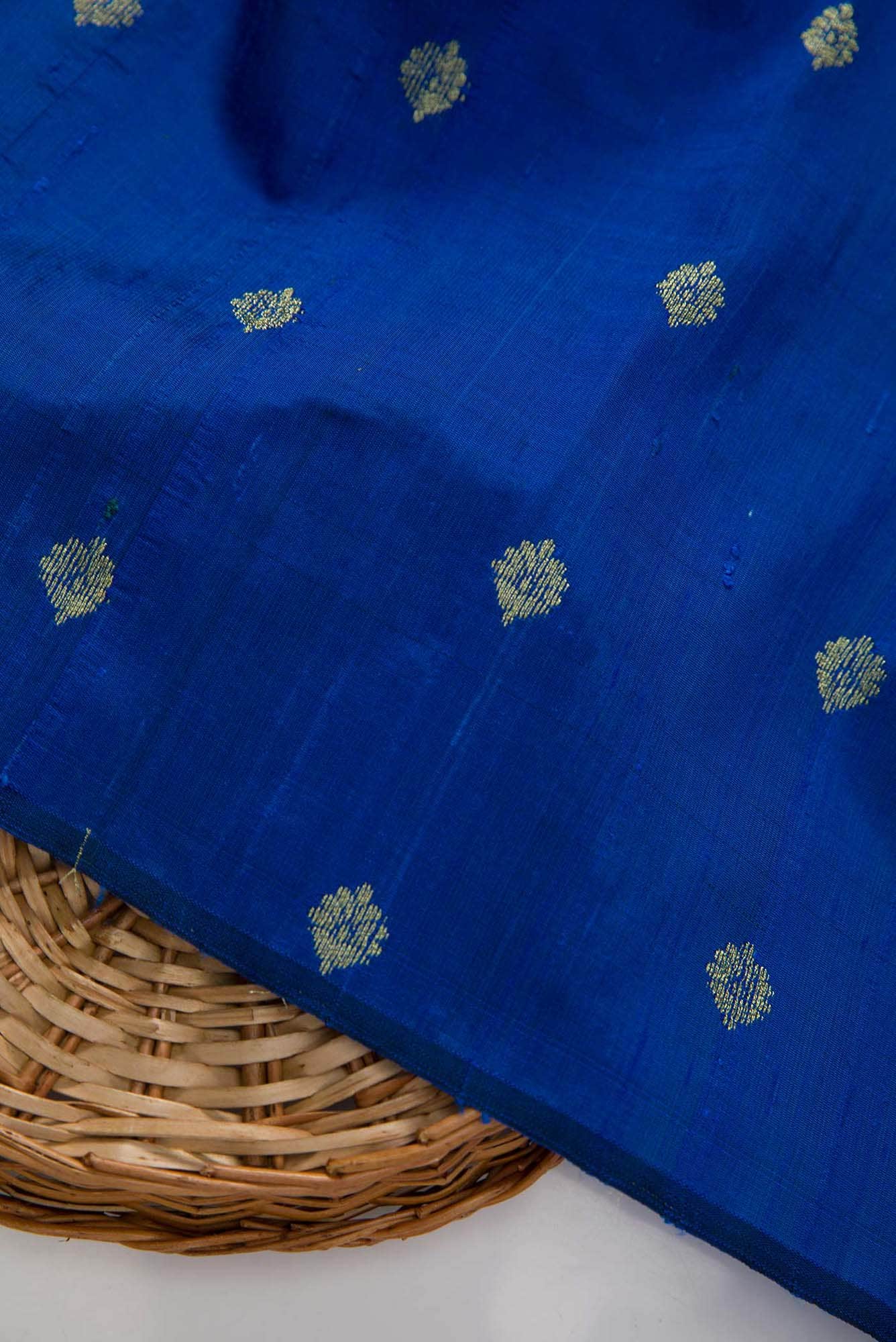 Royal Blue Raw Silk Dress Material