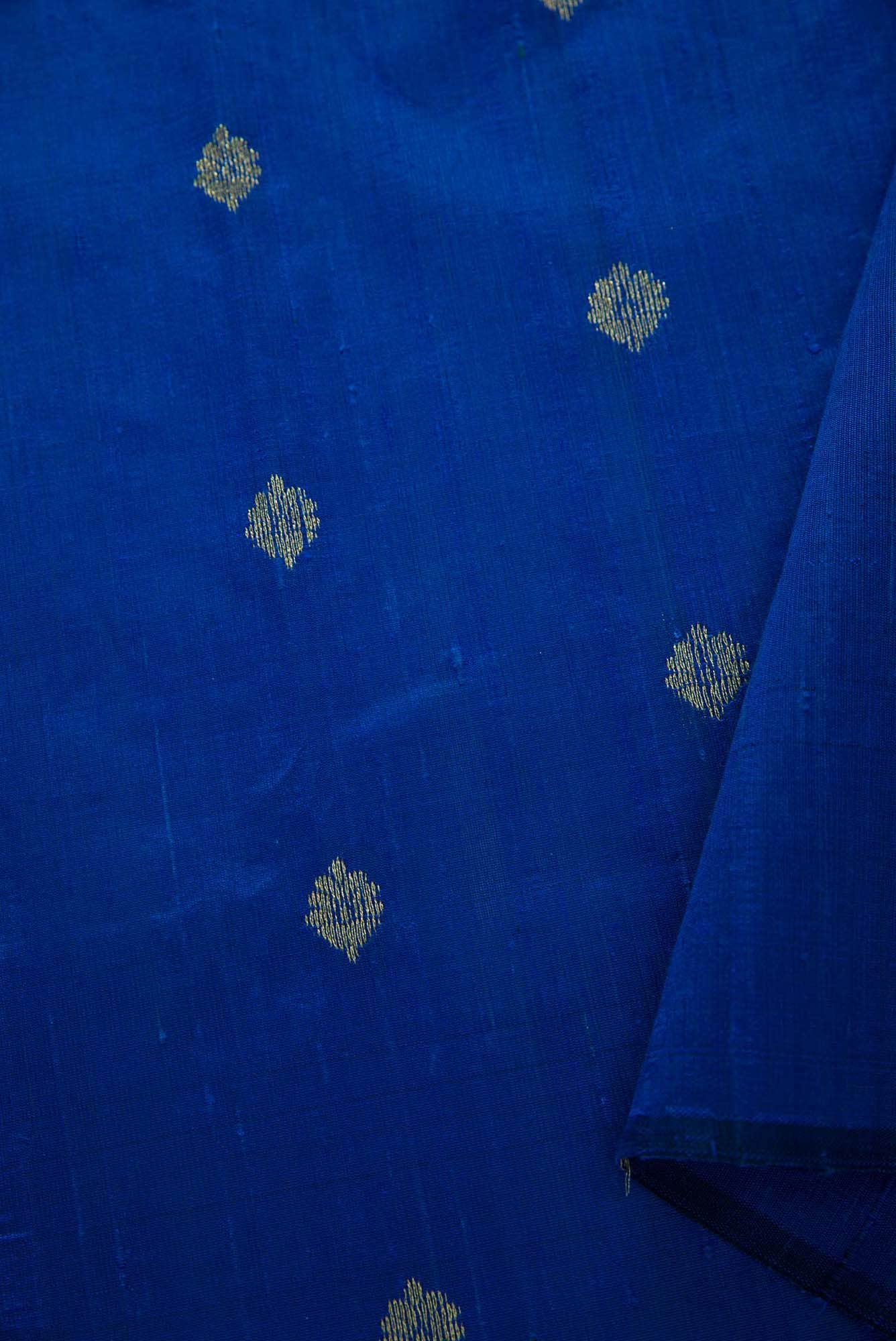 Royal Blue Raw Silk Dress Material