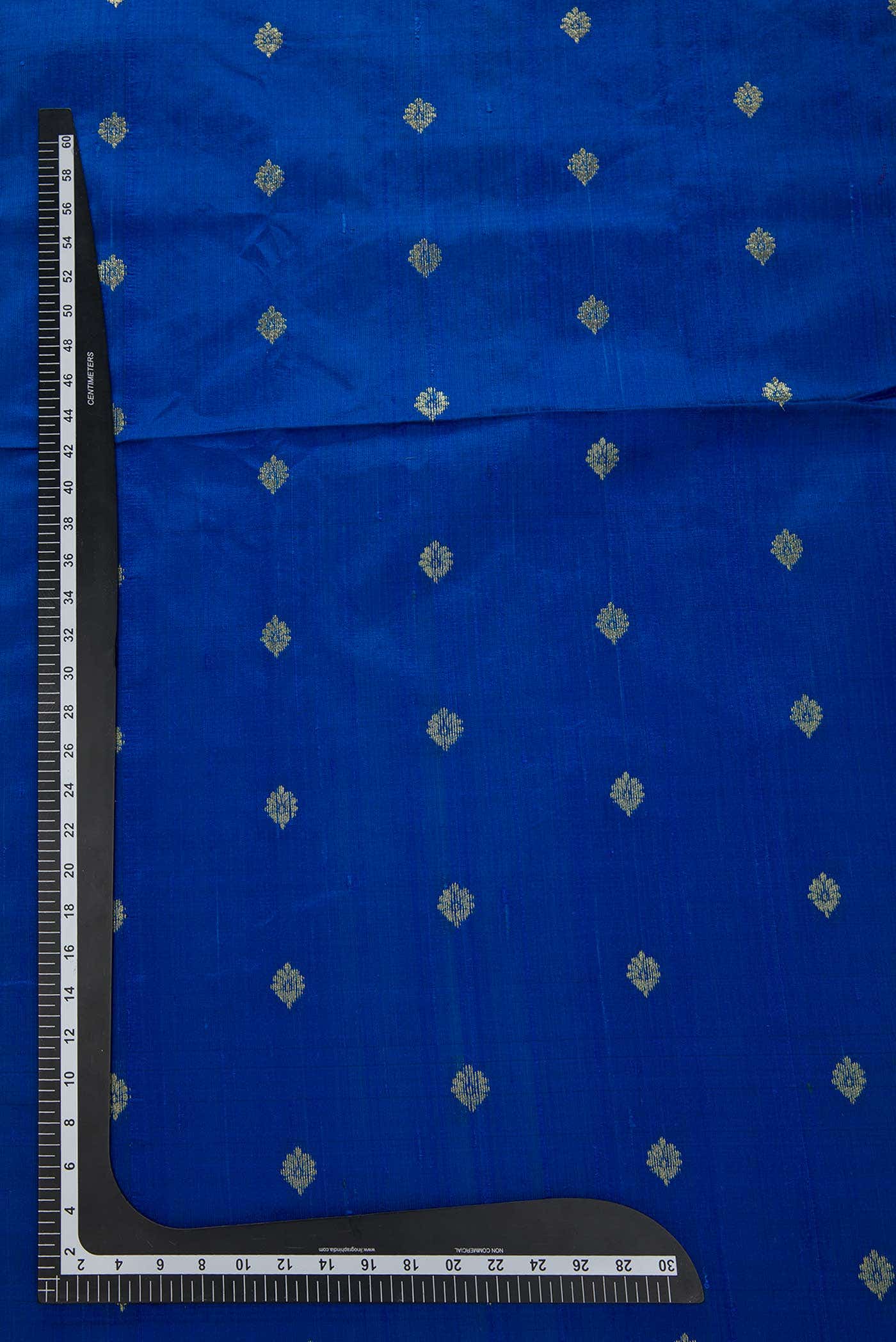 Royal Blue Raw Silk Dress Material