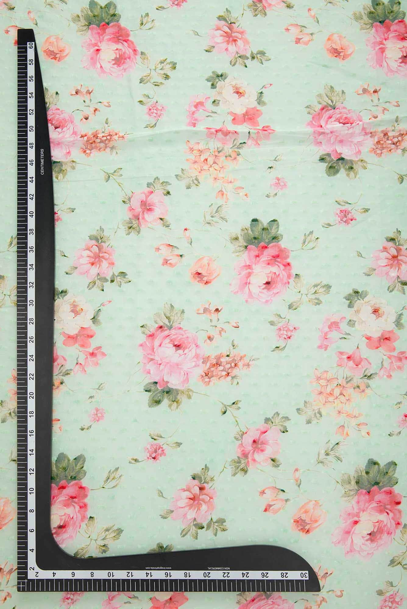Green Georgette Dress Material
