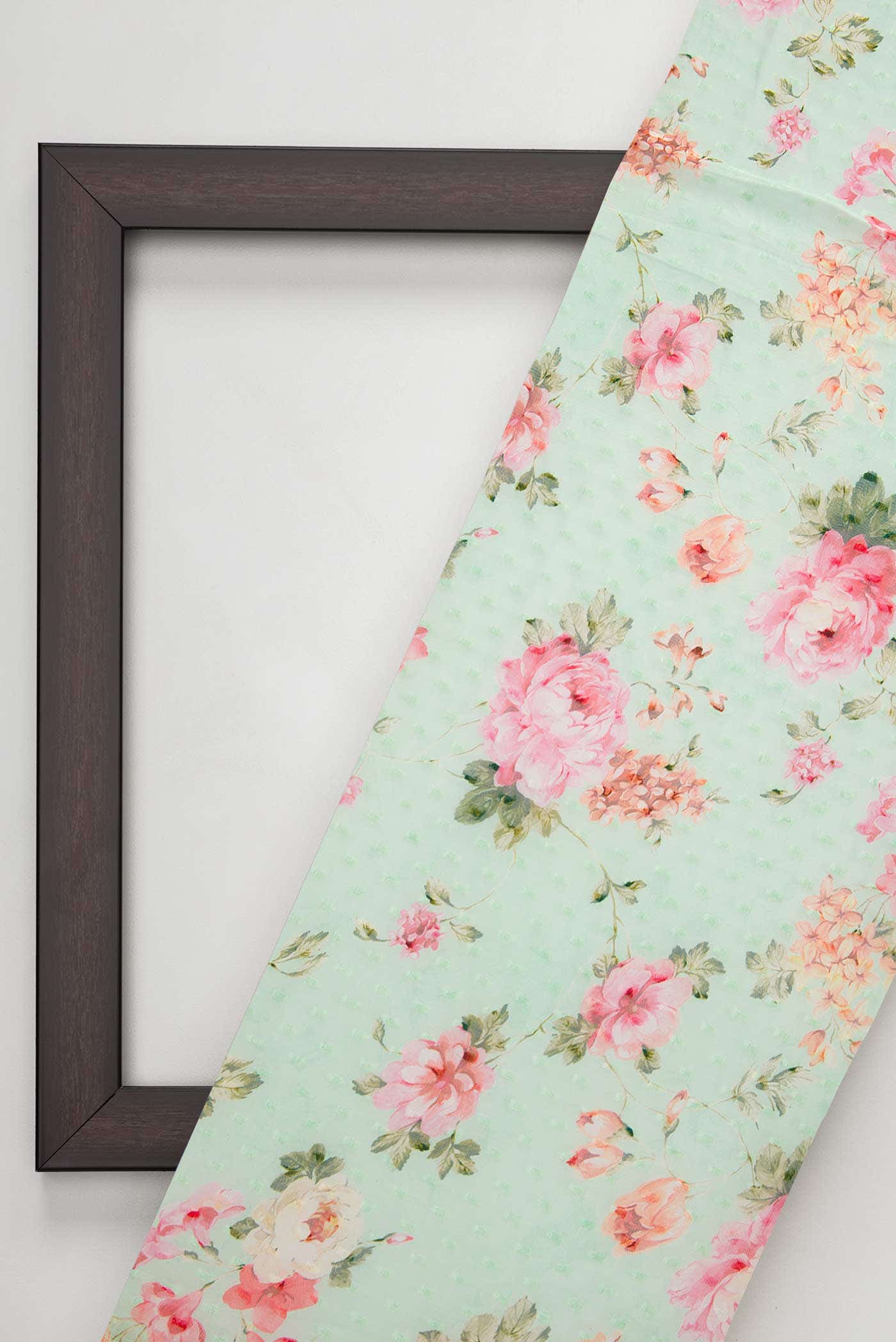 Green Georgette Dress Material