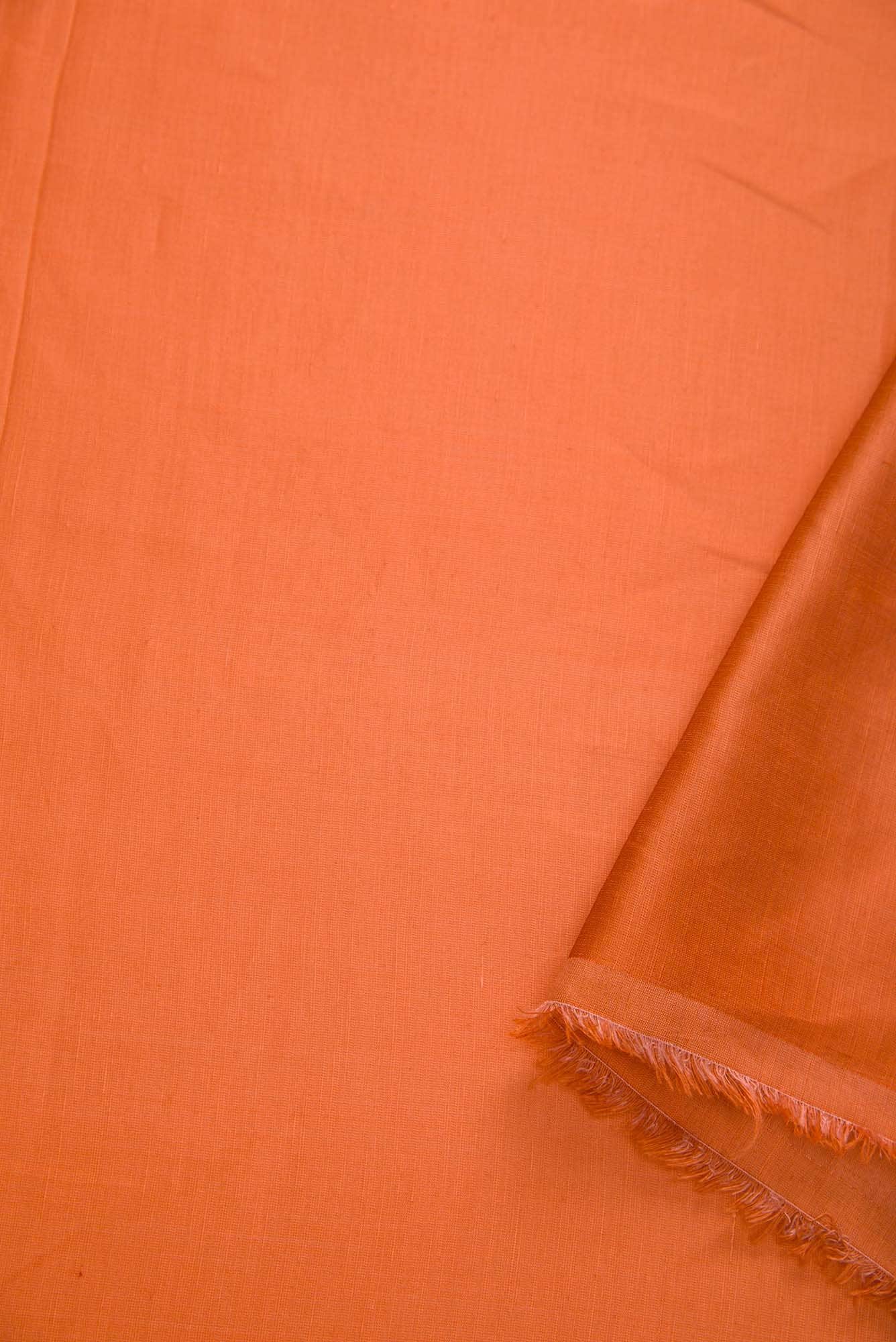 Orange Satin Crepe Dress Material