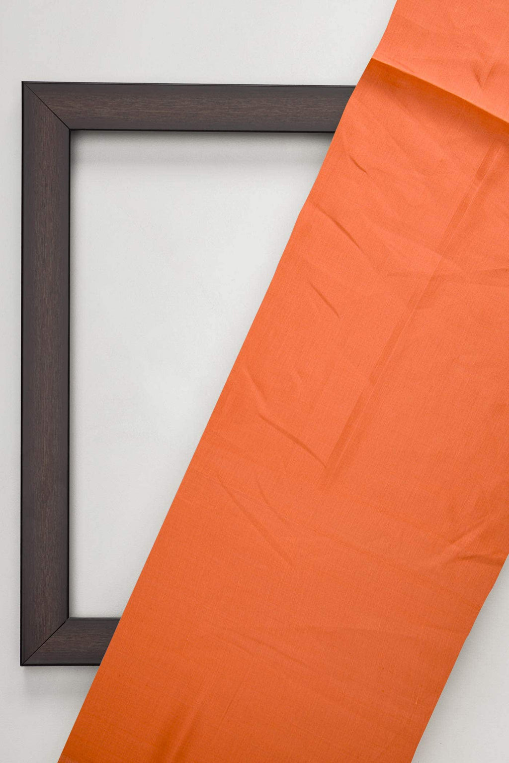 Orange Satin Crepe Dress Material