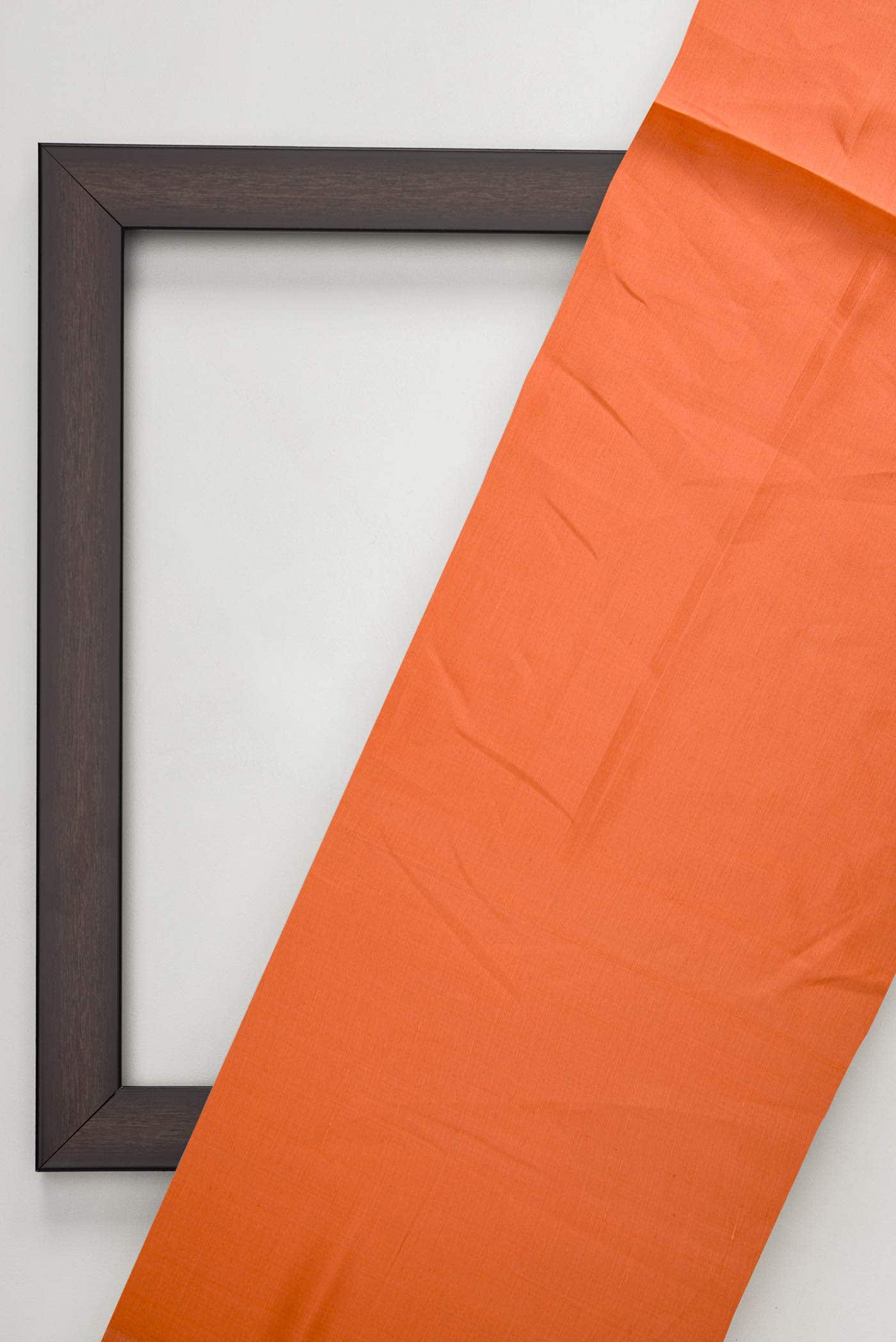 Orange Satin Crepe Dress Material