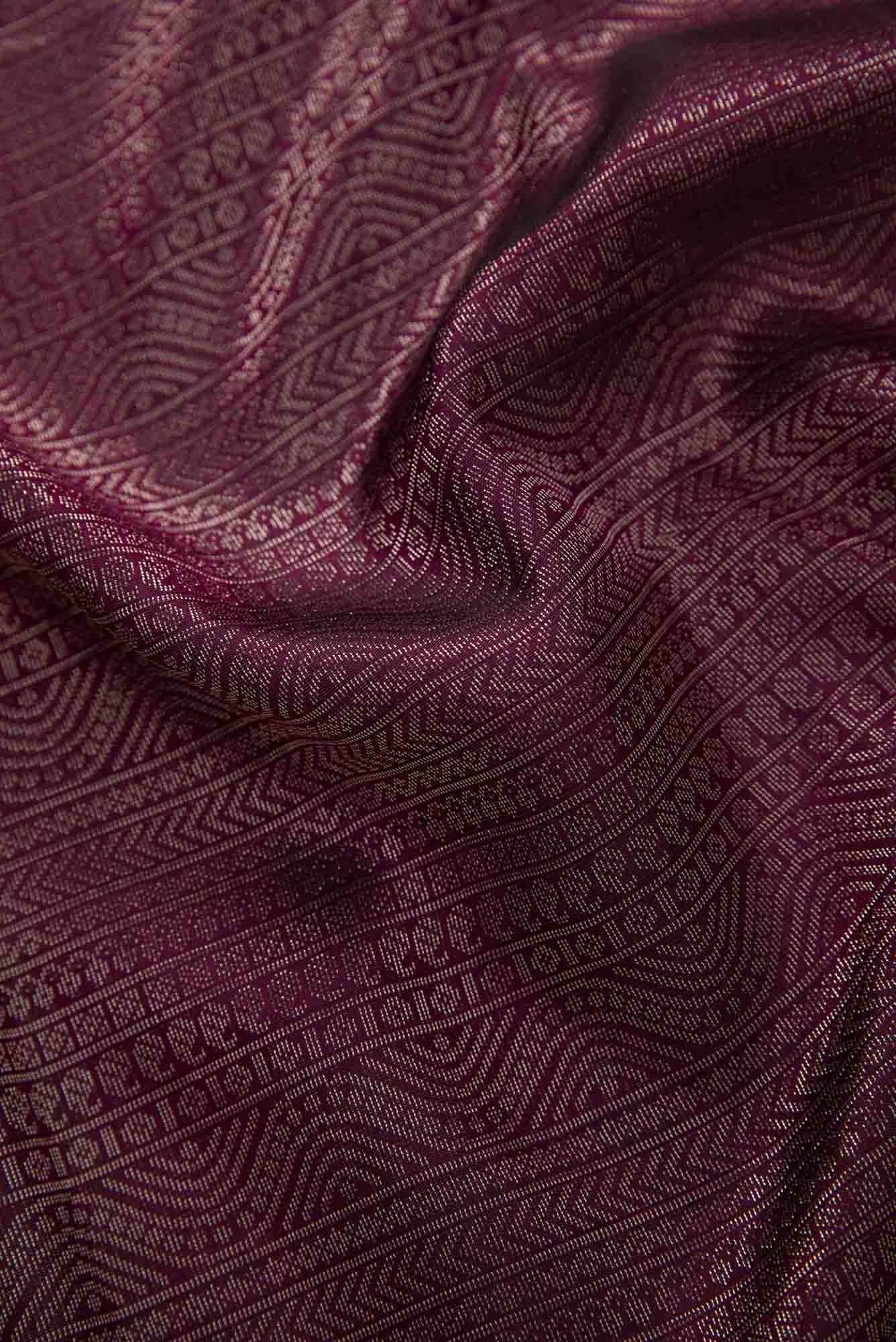 Magenta Banarasi Silk Dress Material