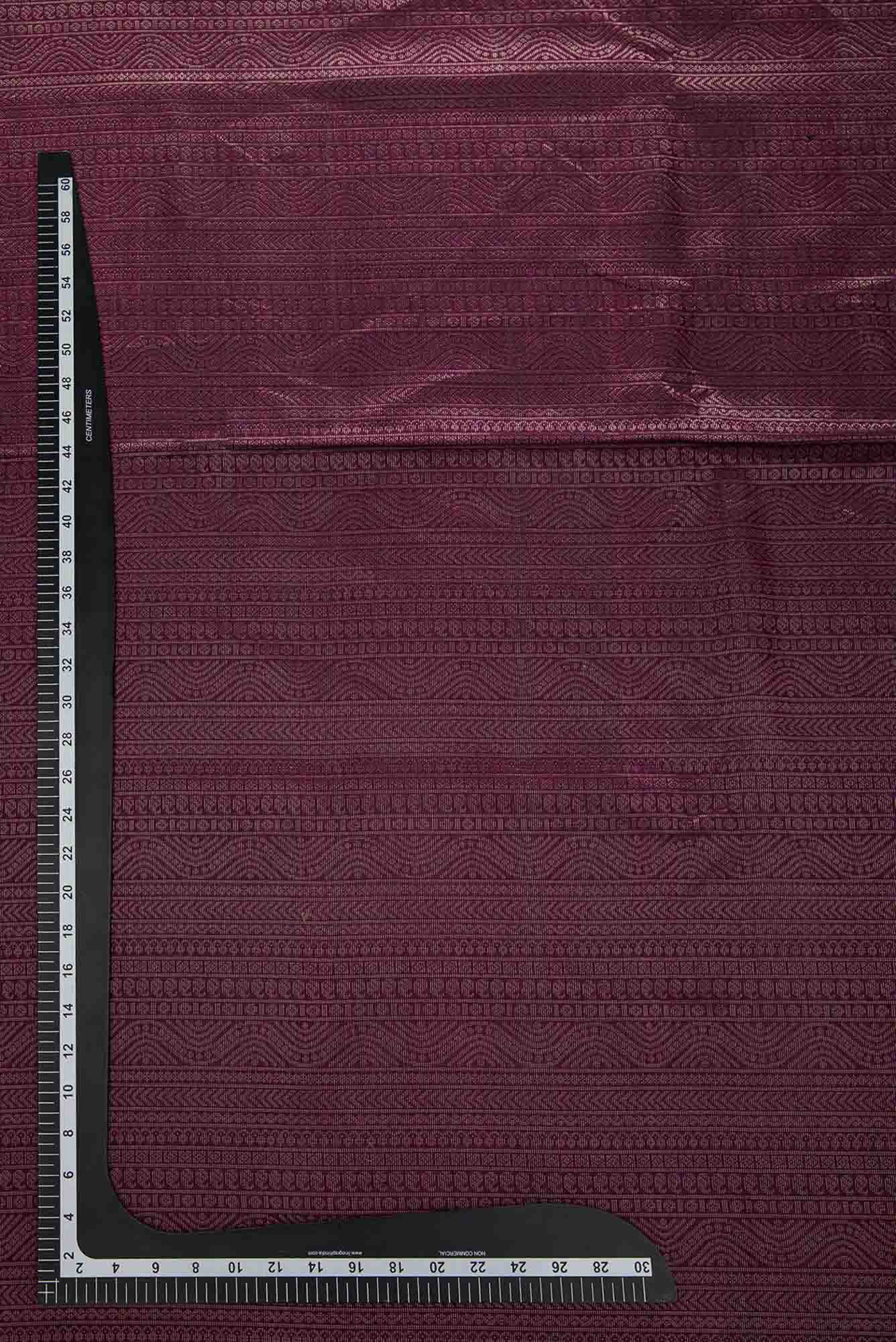 Magenta Banarasi Silk Dress Material