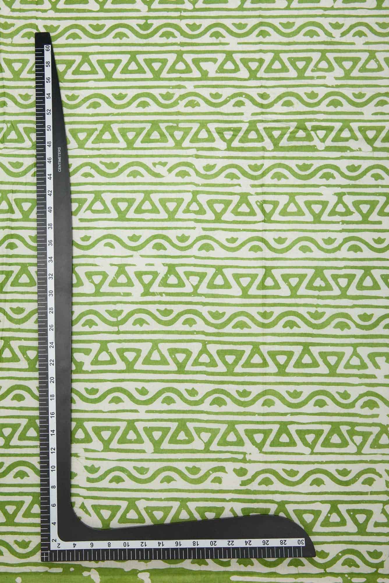 Green Cotton Dress Material
