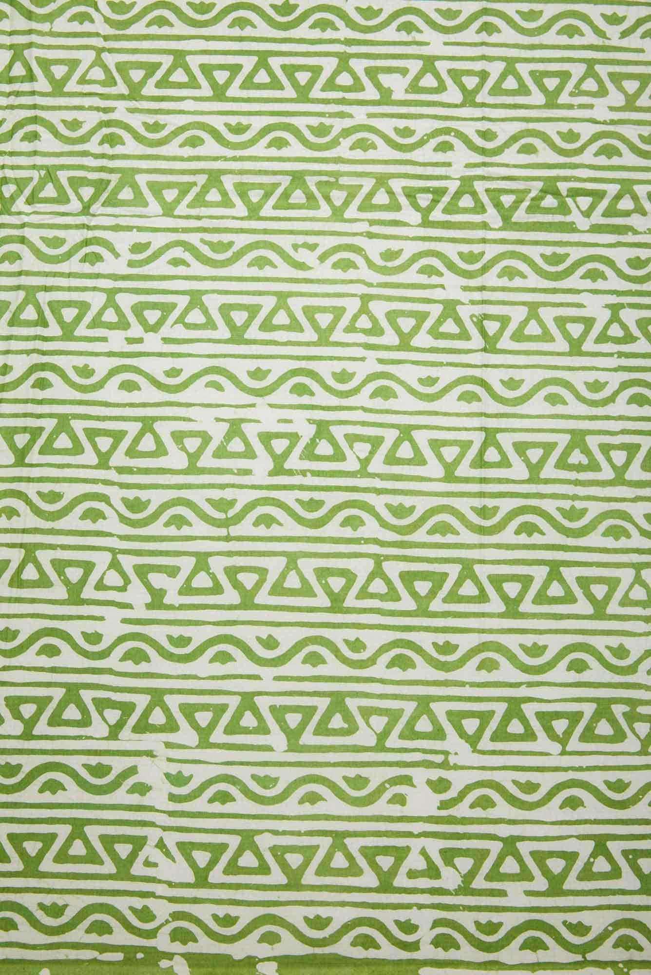 Green Cotton Dress Material
