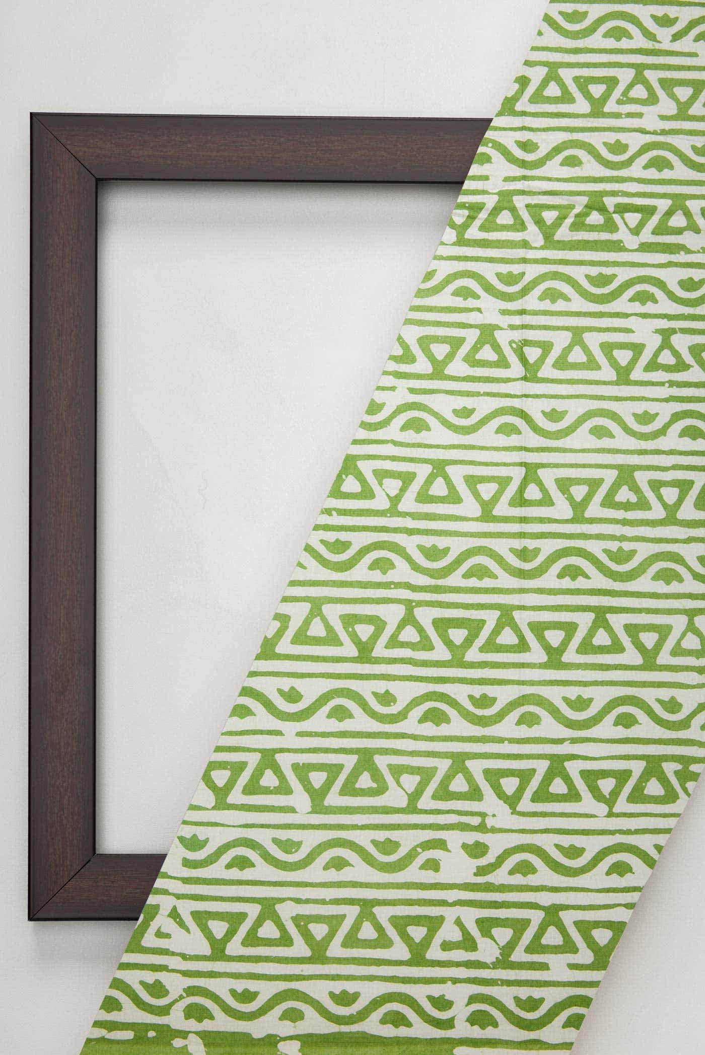 Green Cotton Dress Material