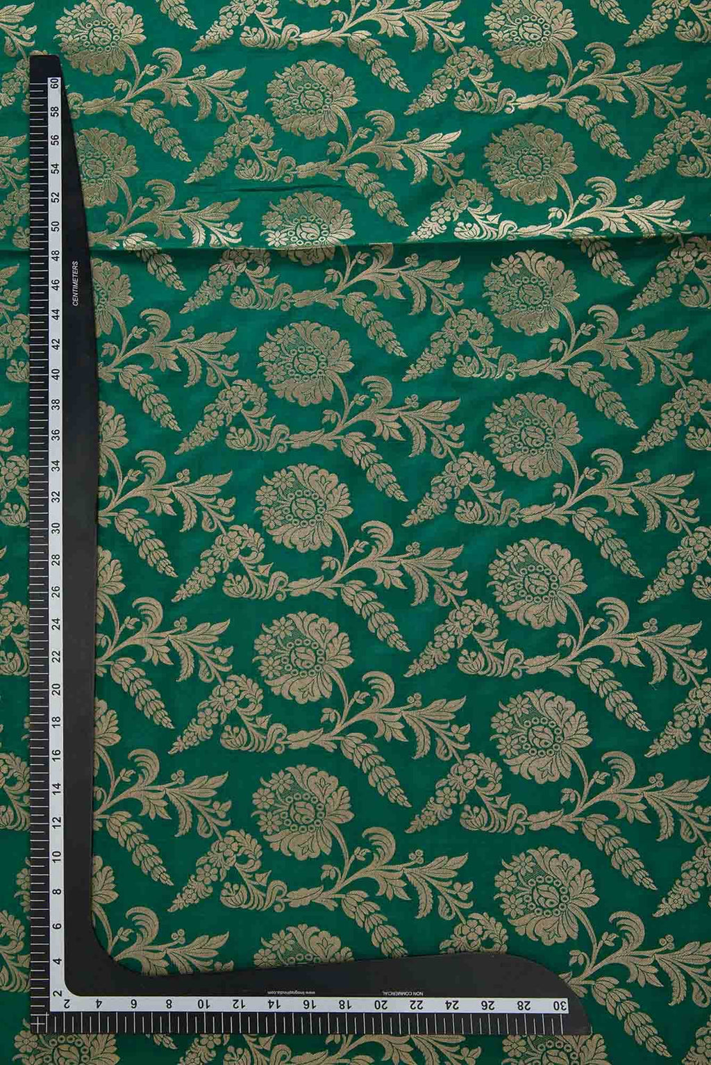 Green Banarasi Silk Dress Material