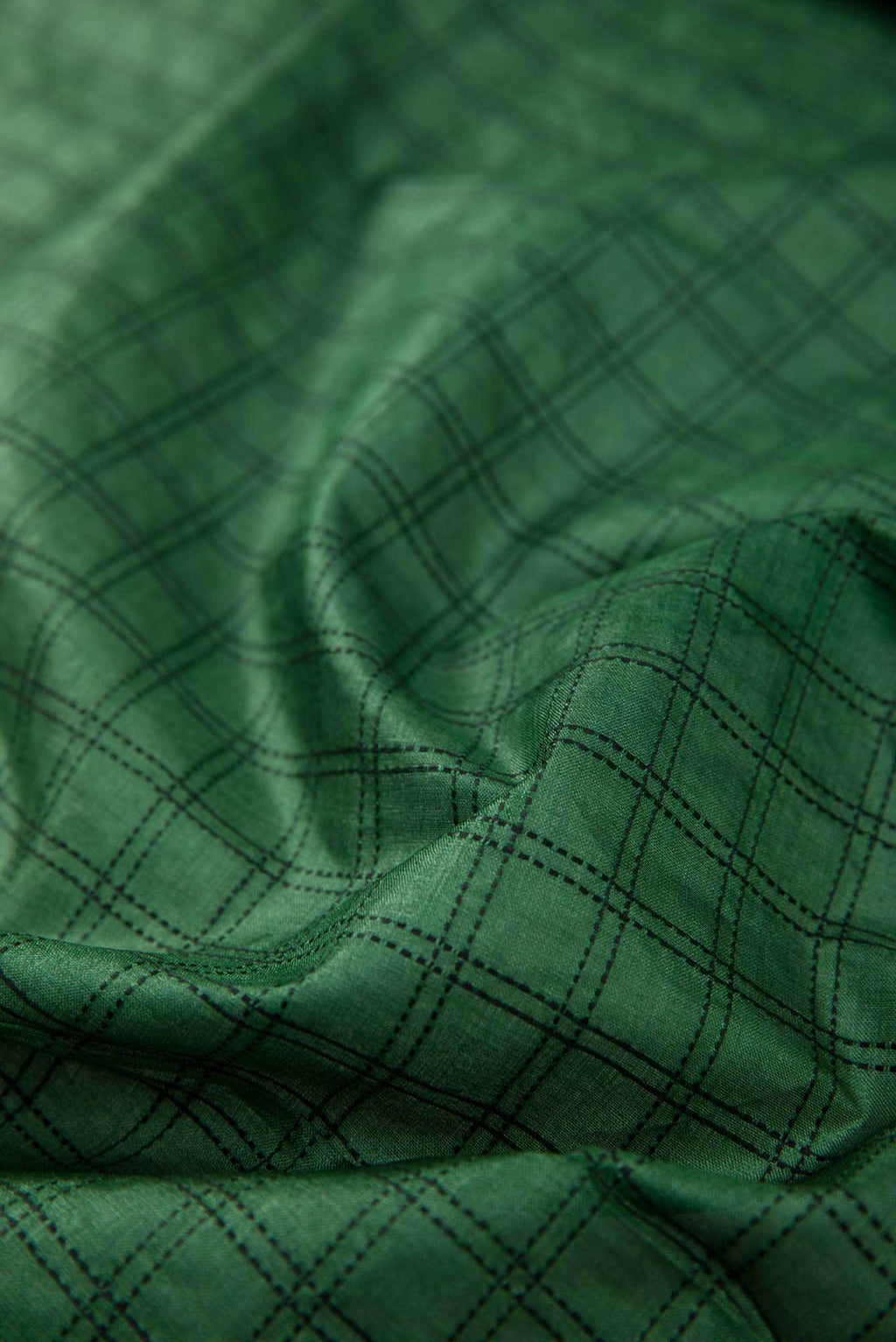 Green Tussar Silk Dress Material
