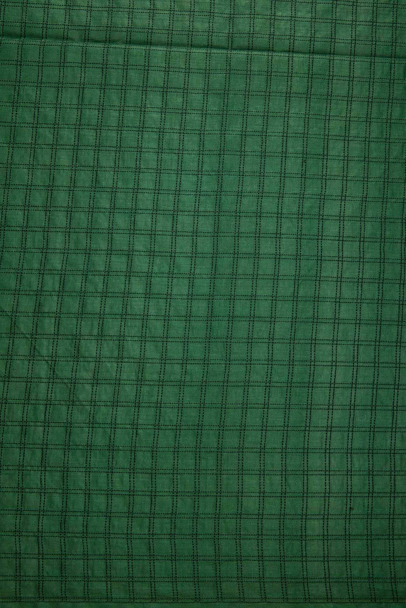 Green Tussar Silk Dress Material