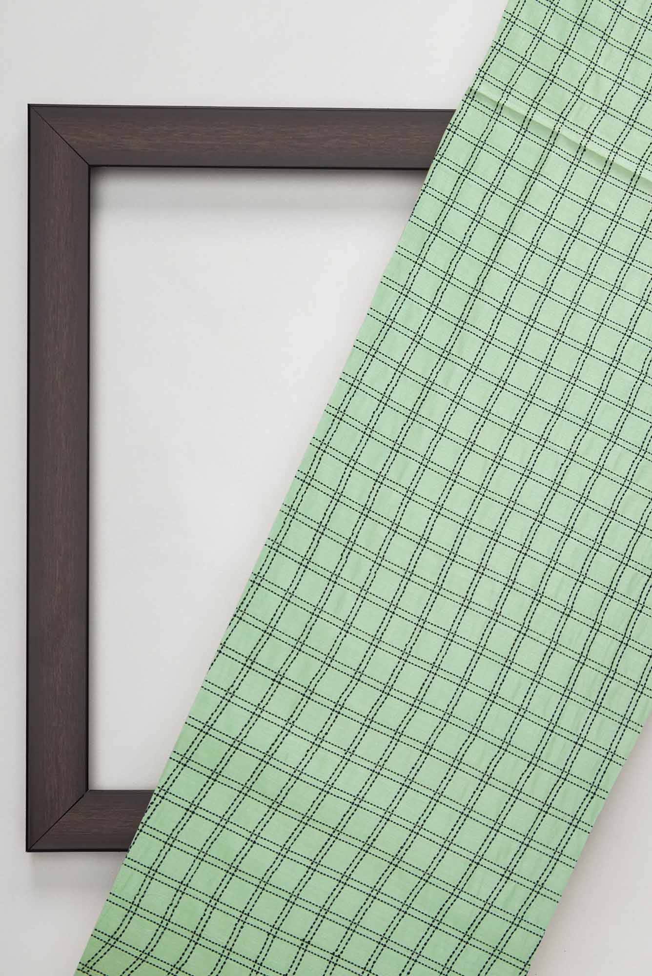 Sea Green Tussar Silk Dress Material