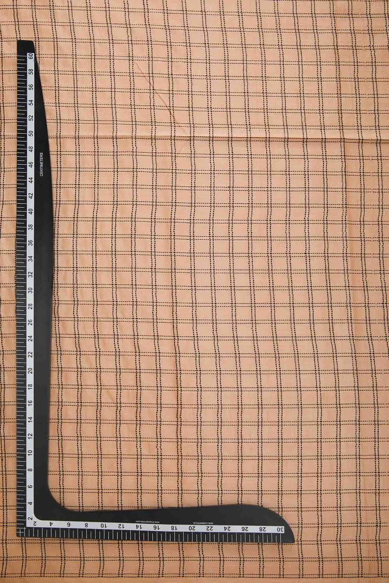 Brown Tussar Silk Dress Material