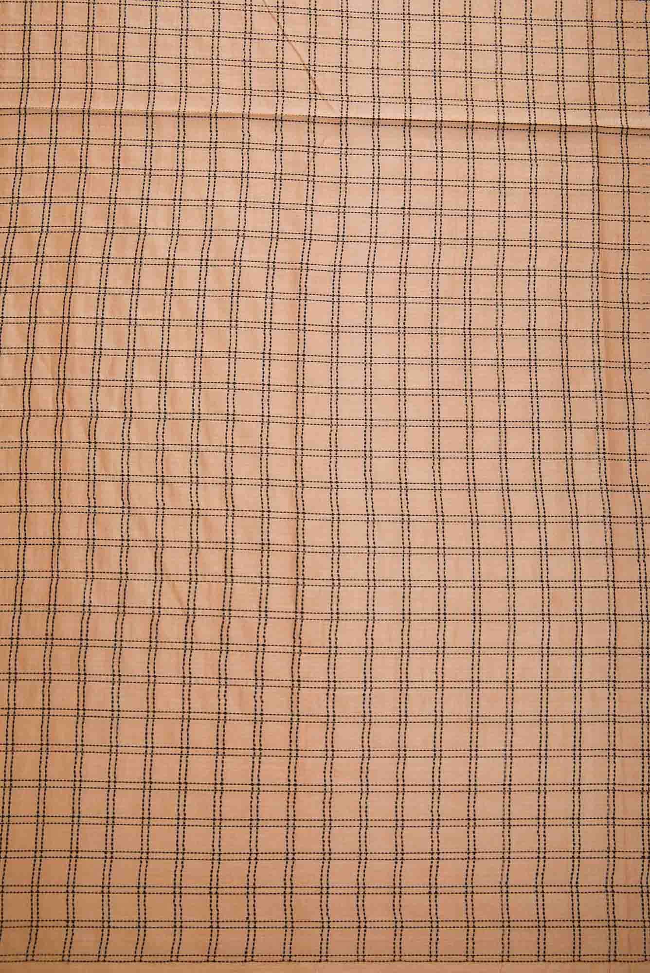 Brown Tussar Silk Dress Material