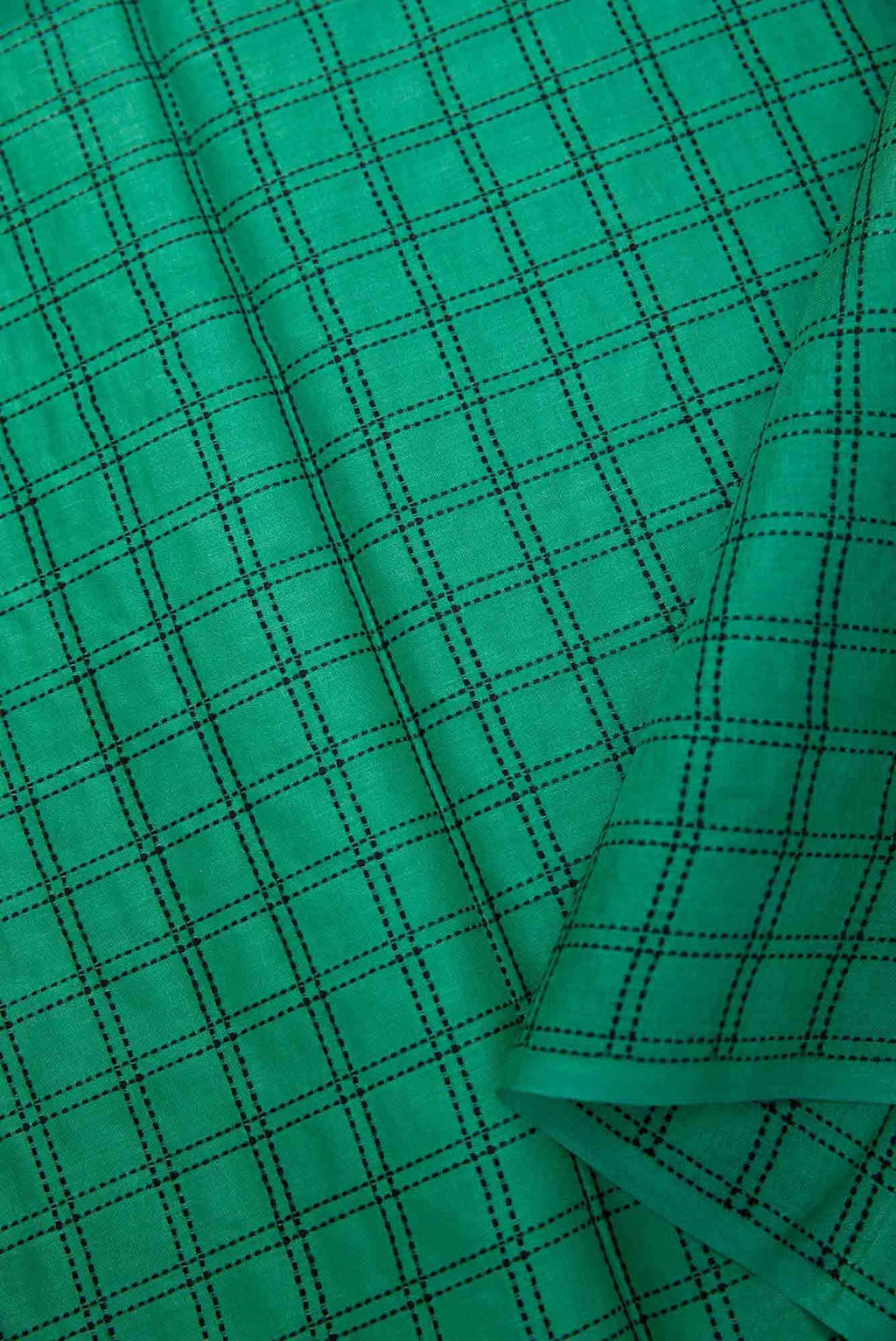 Green Tussar Silk Dress Material