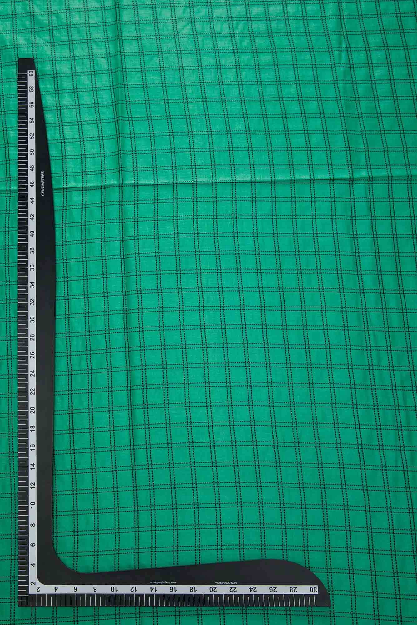 Green Tussar Silk Dress Material