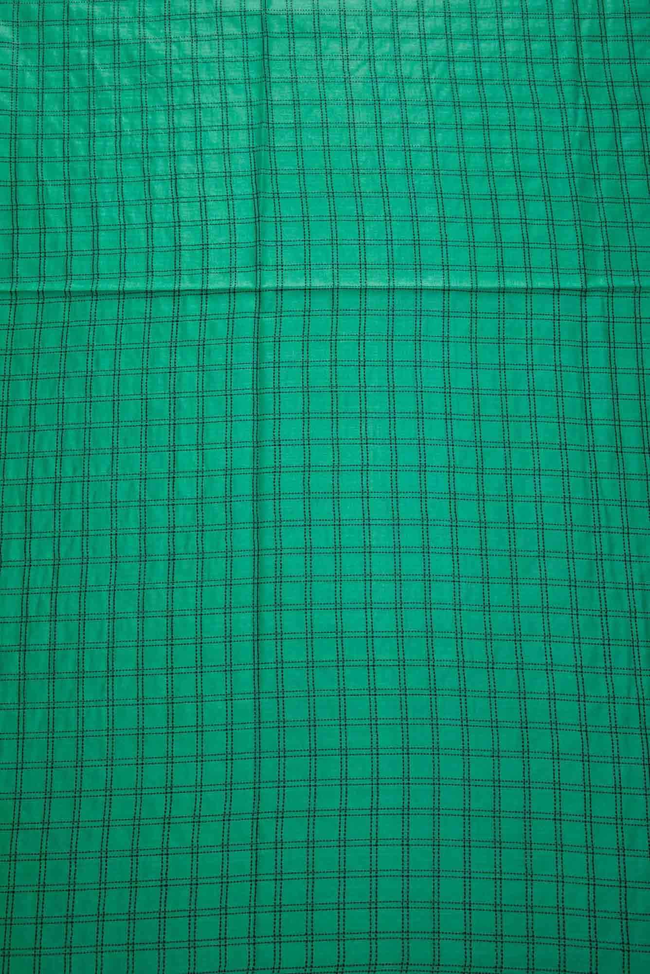Green Tussar Silk Dress Material