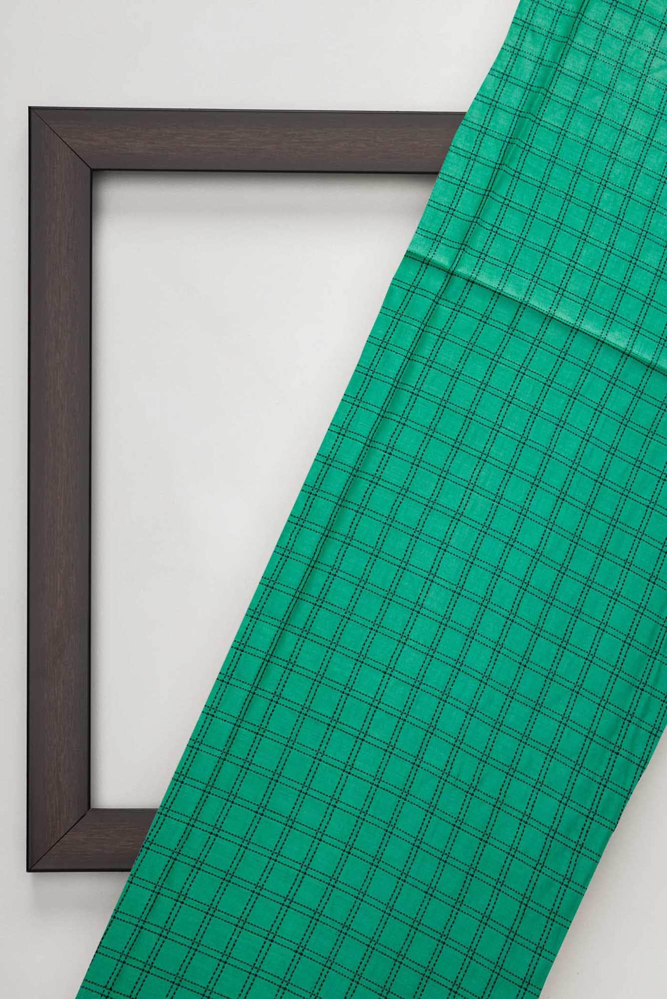 Green Tussar Silk Dress Material