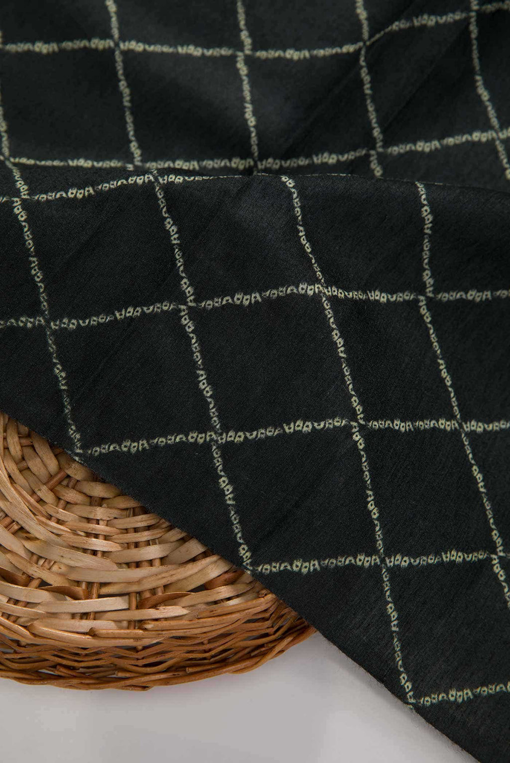 Grey Chanderi Silk Dress Material