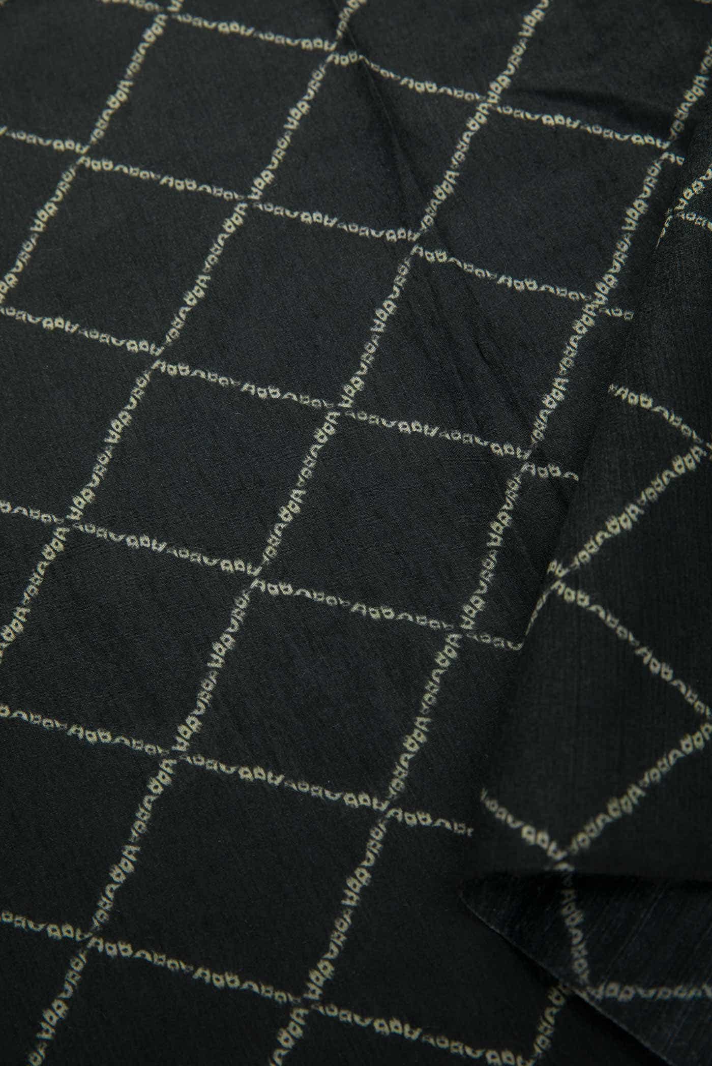 Grey Chanderi Silk Dress Material