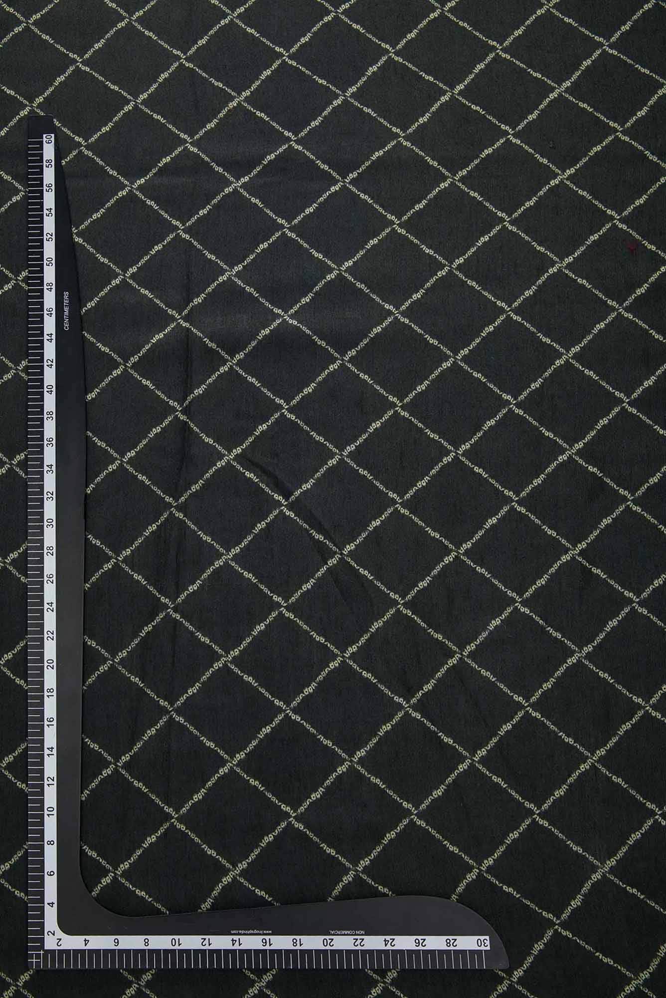 Grey Chanderi Silk Dress Material