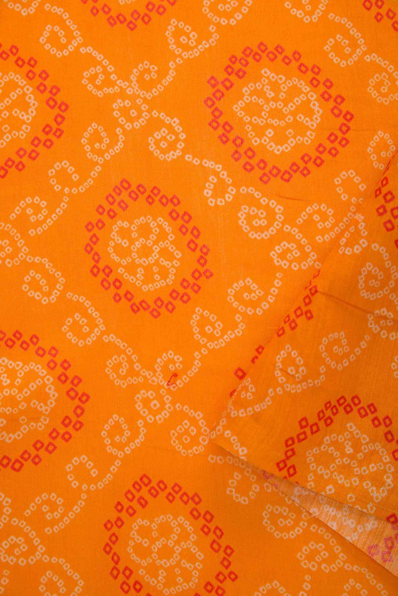 Orange Chanderi Silk Dress Material