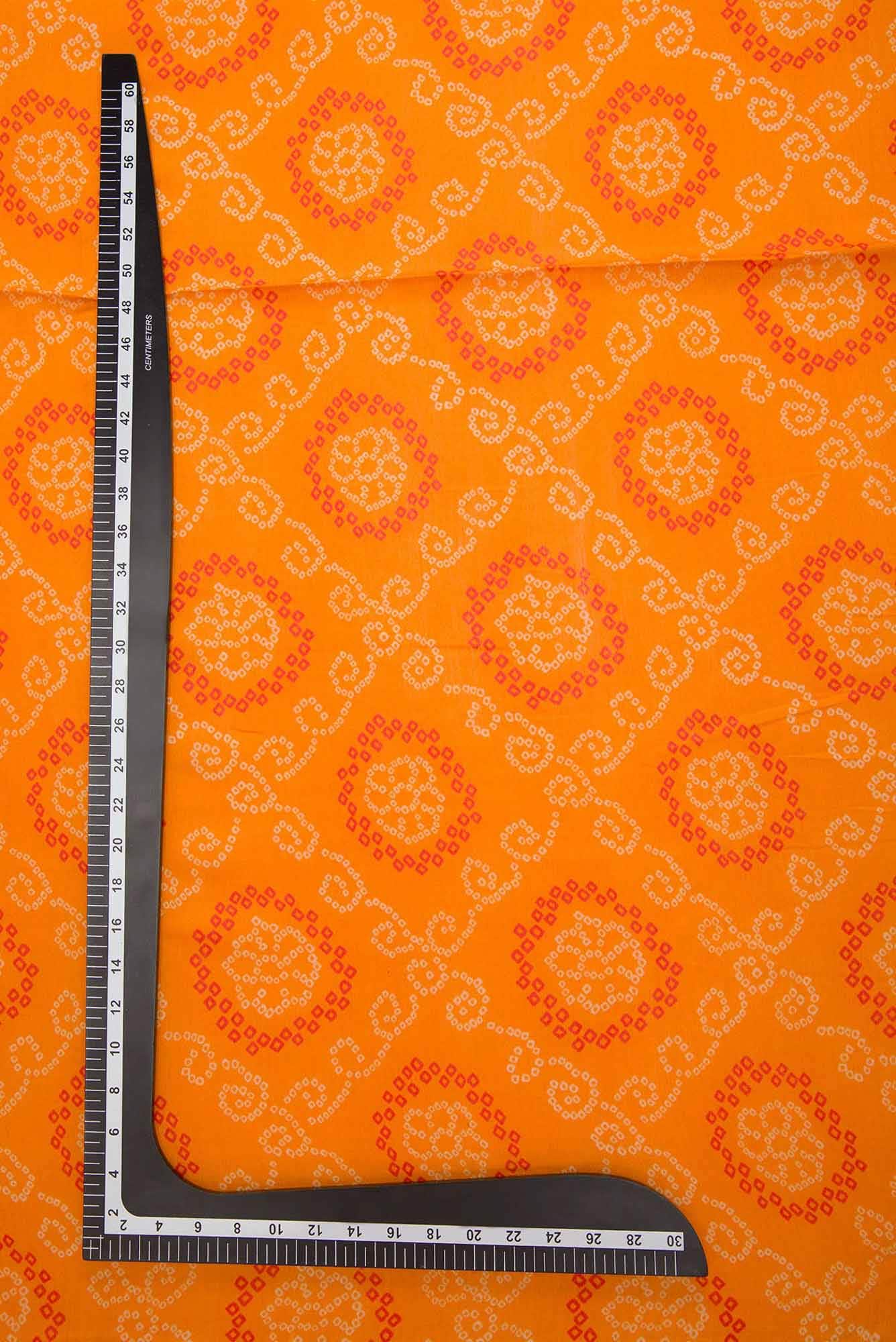 Orange Chanderi Silk Dress Material