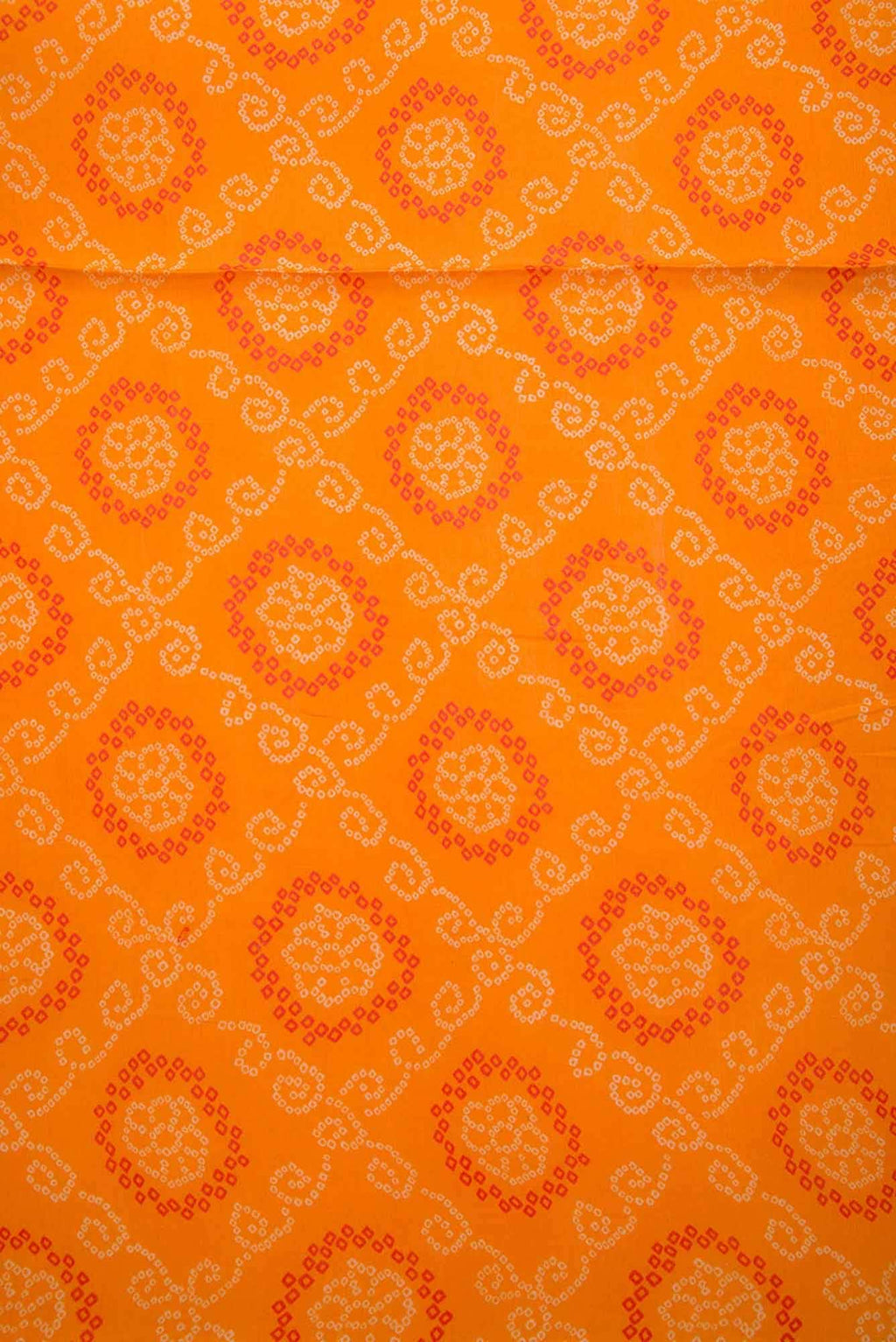Orange Chanderi Silk Dress Material