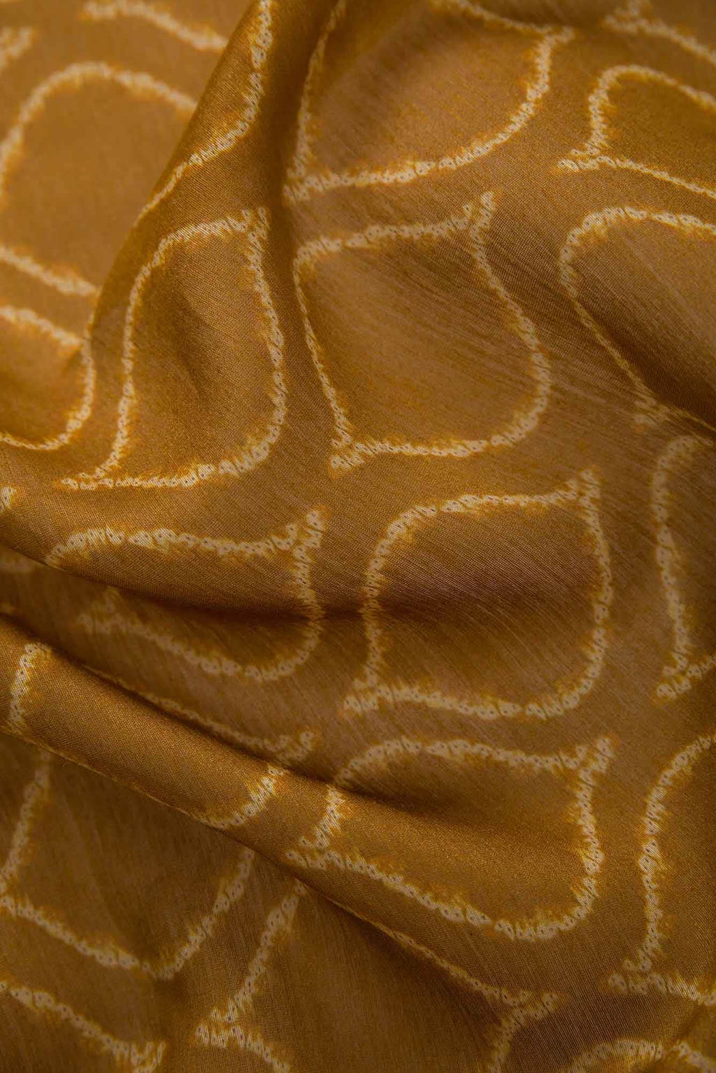 Mehandi Green Chanderi Silk Dress Material