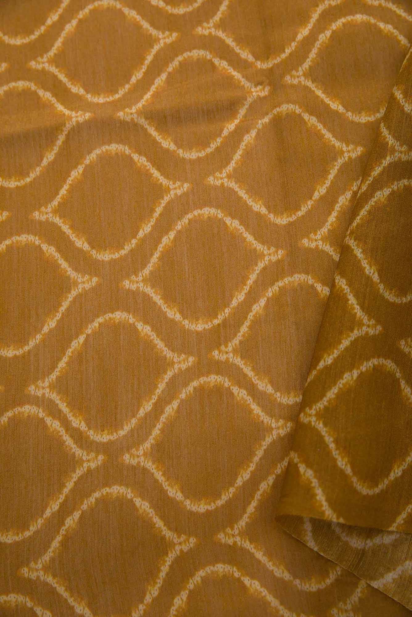 Mehandi Green Chanderi Silk Dress Material