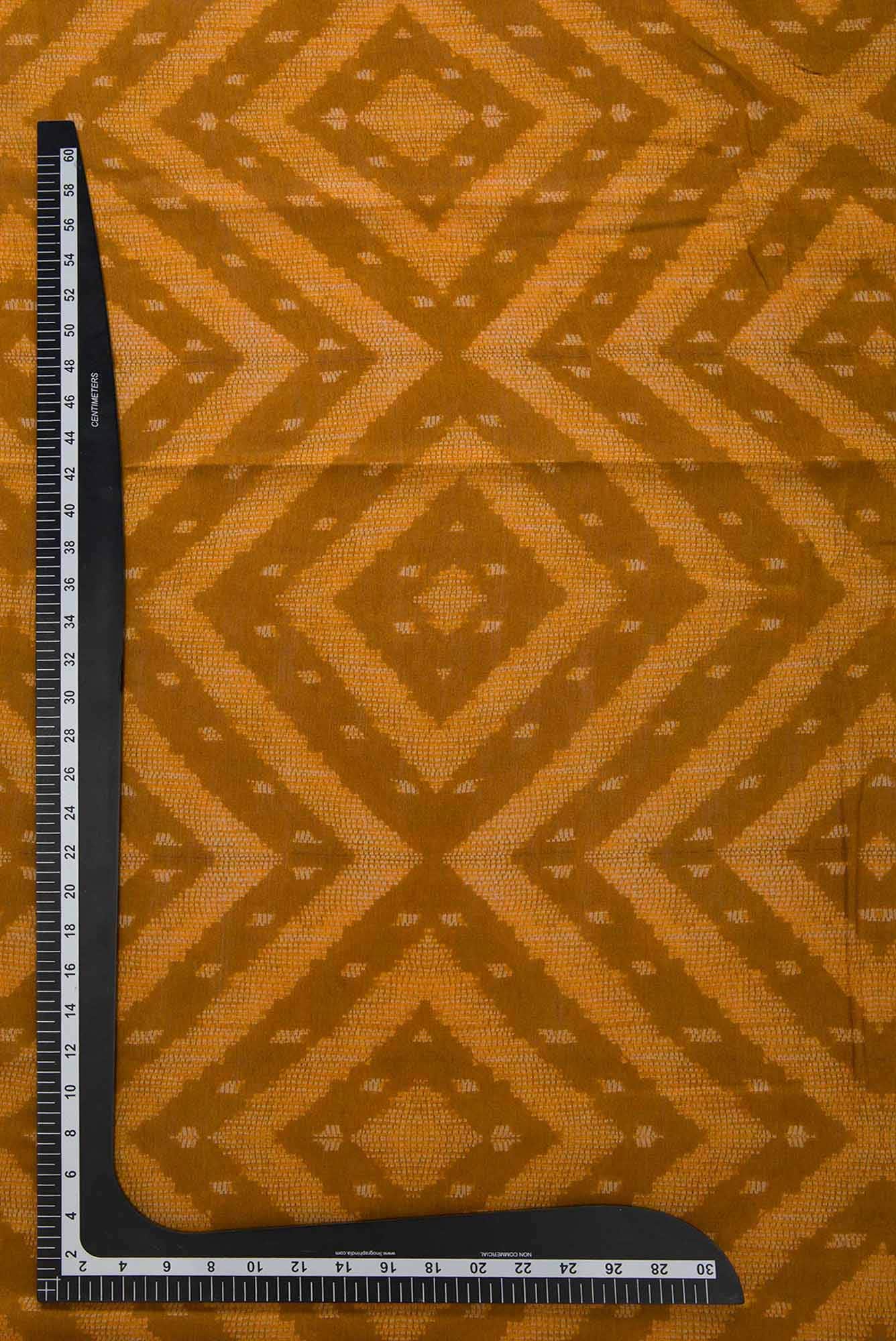Mustard Chanderi Silk Dress Material