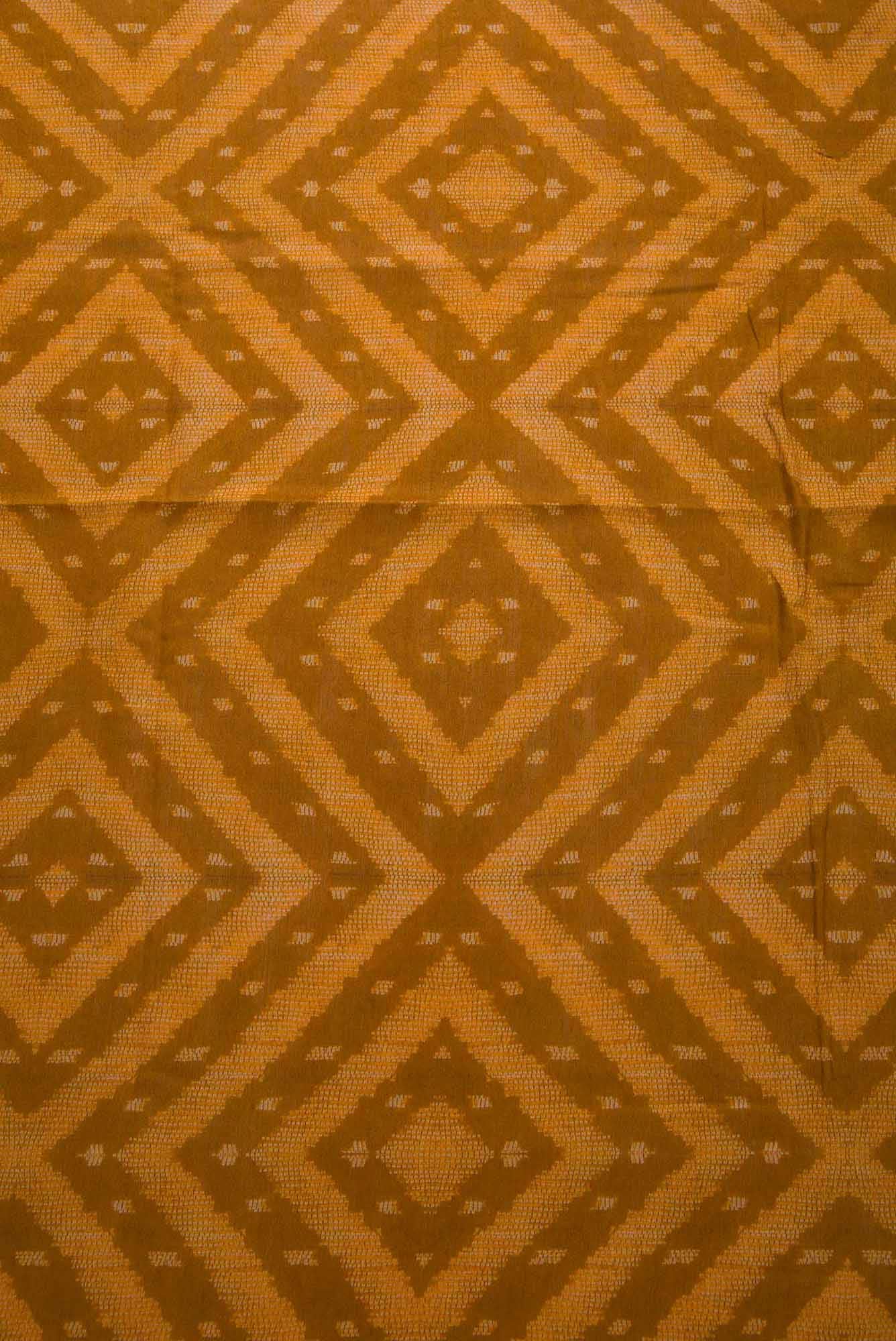 Mustard Chanderi Silk Dress Material